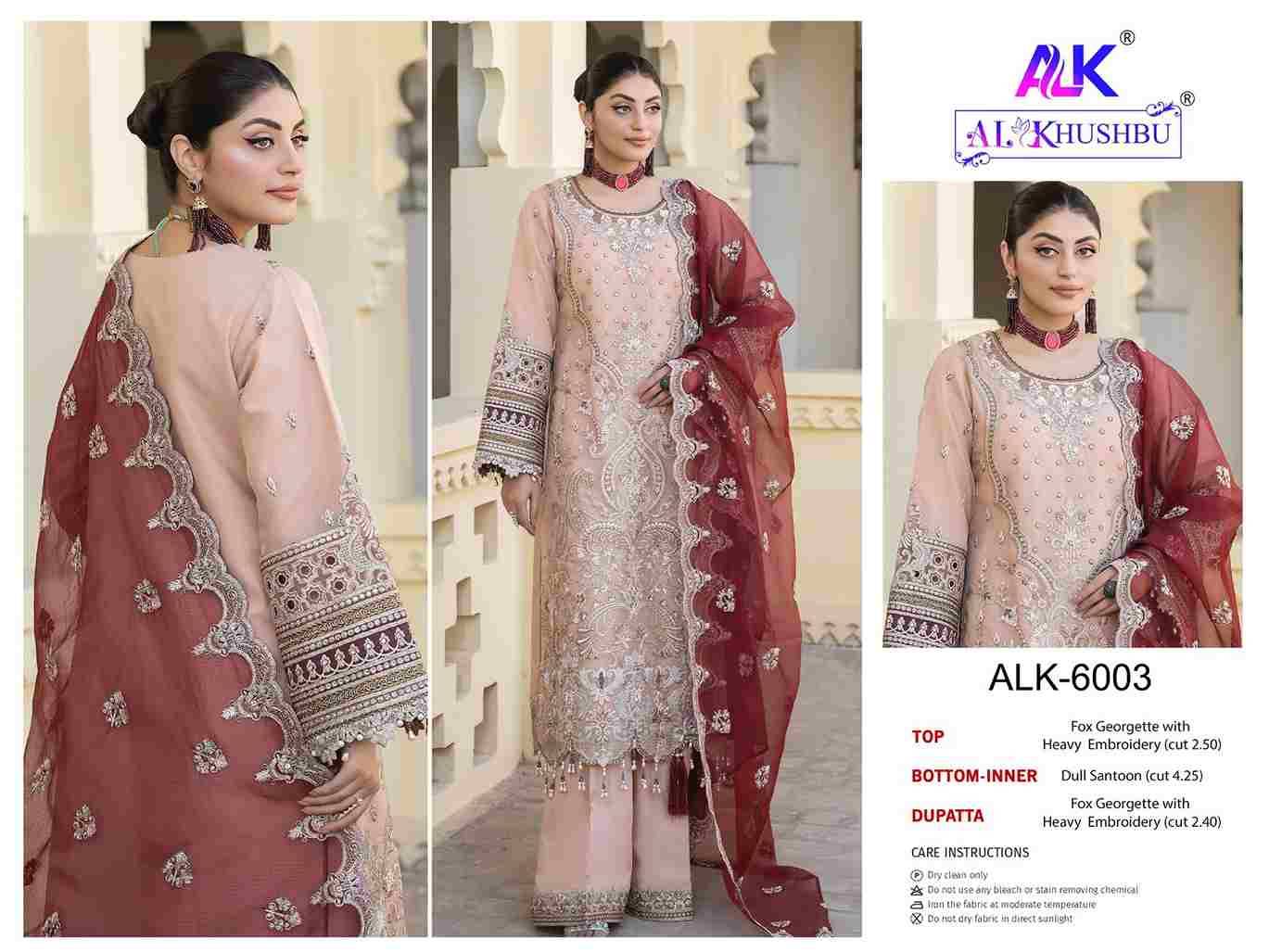 Agha Noor By Al Khushbu 6003 To 6005 Series Beautiful Pakistani Suits Colorful Stylish Fancy Casual Wear & Ethnic Wear Faux Georgette Dresses At Wholesale Price