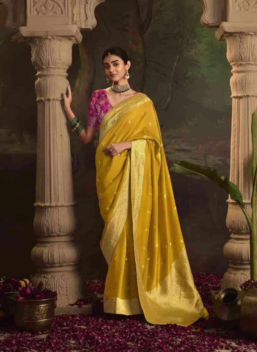 Raas By Kimora Fashion 361 To 371 Series Indian Traditional Wear Collection Beautiful Stylish Fancy Colorful Party Wear & Occasional Wear Crepe Silk Sarees At Wholesale Price