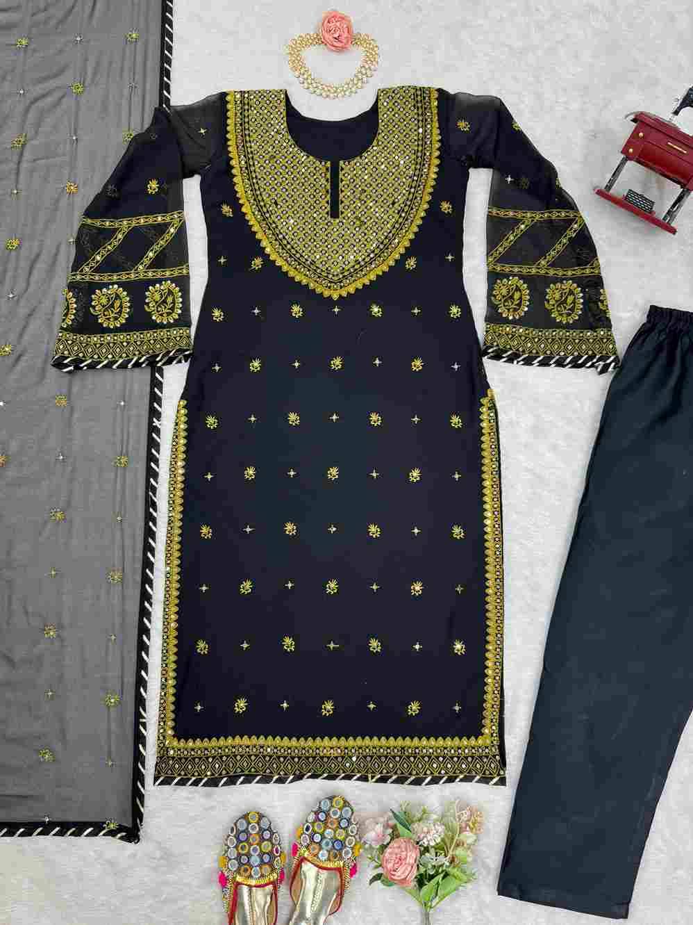 R-5786 By Fashid Wholesale Beautiful Stylish Fancy Colorful Casual Wear & Ethnic Wear Faux Georgette Dresses At Wholesale Price