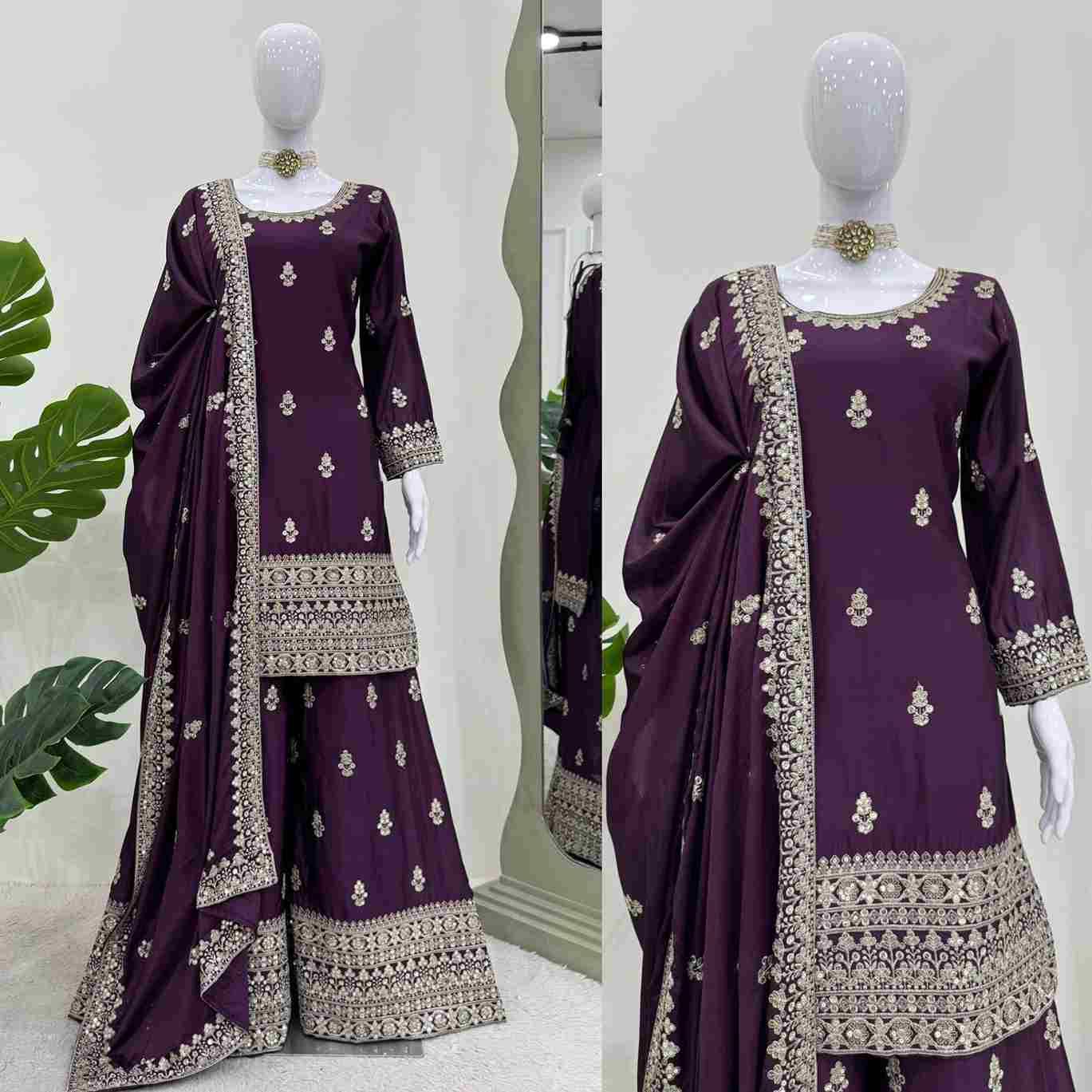 R-5784 By Fashid Wholesale 01 To 03 Series Beautiful Stylish Fancy Colorful Casual Wear & Ethnic Wear Chinnon Silk Dresses At Wholesale Price