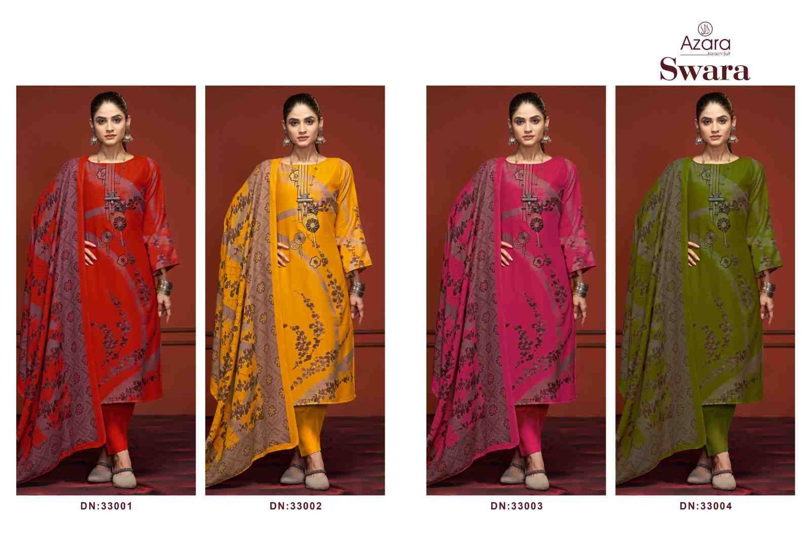 Swara By Azara 33001 To 33004 Series Beautiful Festive Suits Stylish Fancy Colorful Casual Wear & Ethnic Wear Pure Viscose Cotton Dresses At Wholesale Price