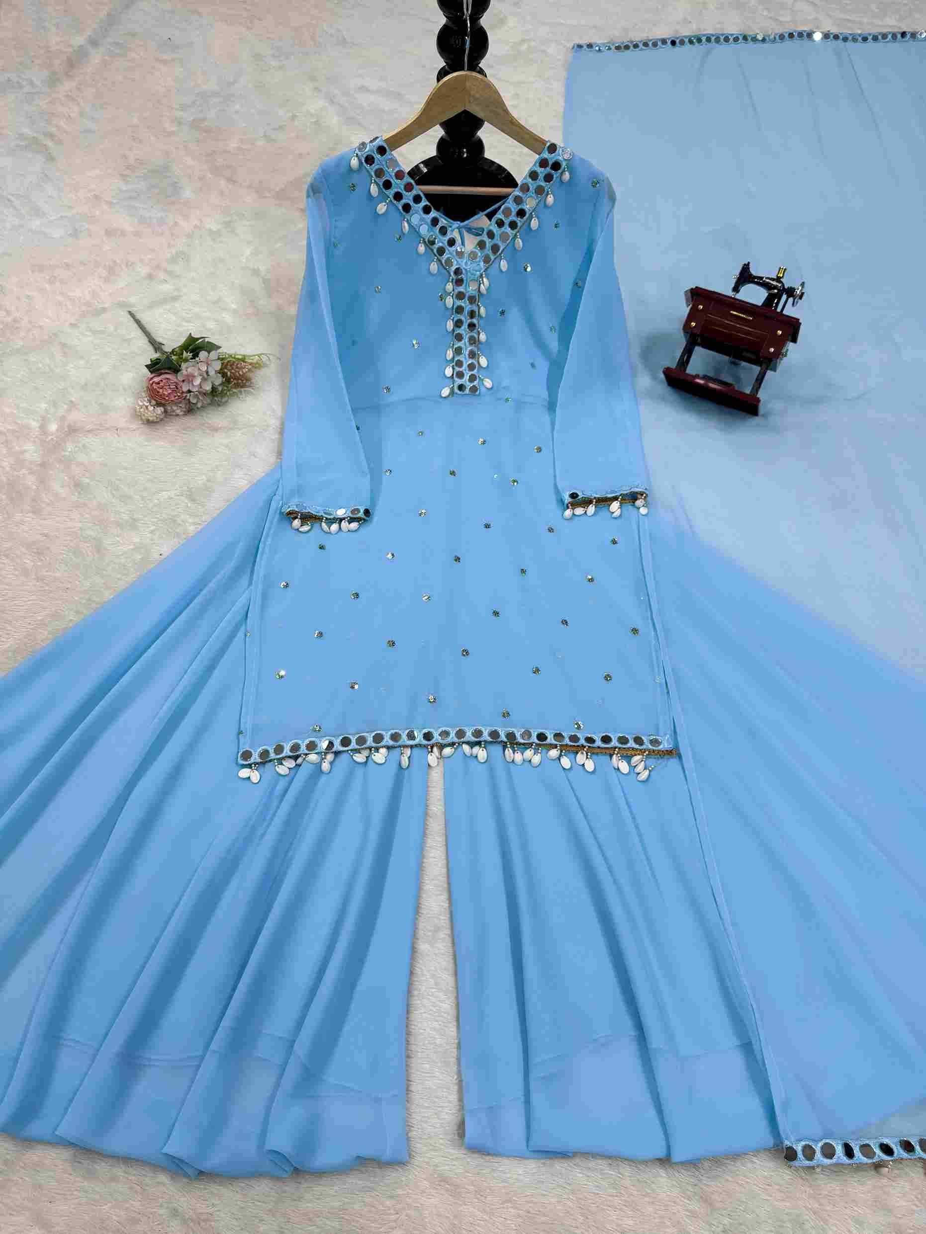  R-5779 By Fashid Wholesale Beautiful Stylish Fancy Colorful Casual Wear & Ethnic Wear Faux Georgette Dresses At Wholesale Price