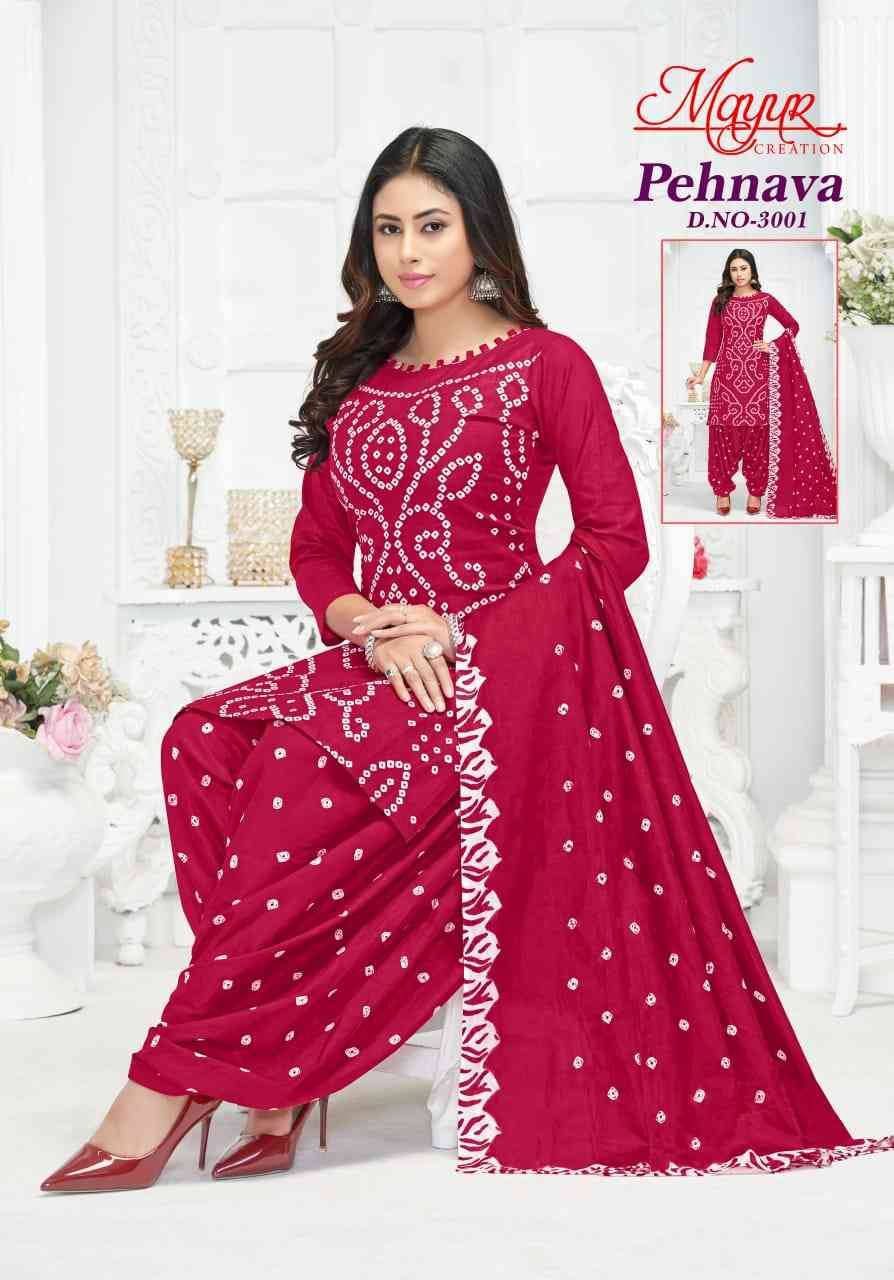 Pehnava Vol-3 By Mayur Creation 3001 To 3010 Series Beautiful Festive Suits Stylish Fancy Colorful Casual Wear & Ethnic Wear Heavy Cotton Print Dresses At Wholesale Price