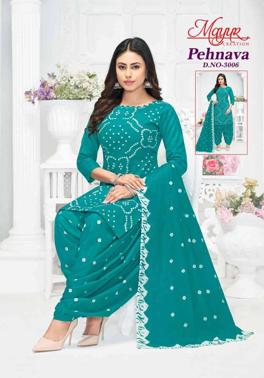 Pehnava Vol-3 By Mayur Creation 3001 To 3010 Series Beautiful Festive Suits Stylish Fancy Colorful Casual Wear & Ethnic Wear Heavy Cotton Print Dresses At Wholesale Price