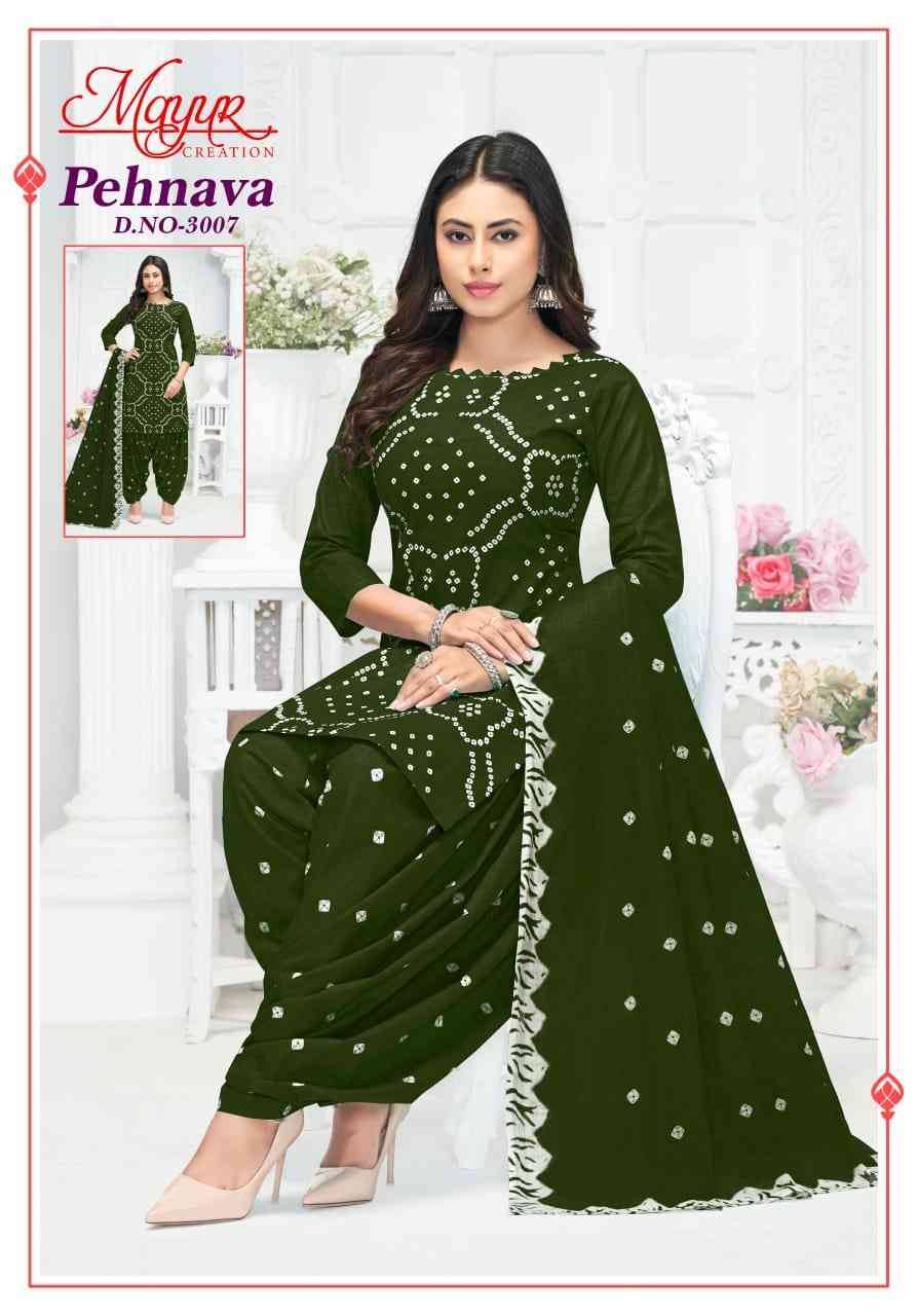 Pehnava Vol-3 By Mayur Creation 3001 To 3010 Series Beautiful Festive Suits Stylish Fancy Colorful Casual Wear & Ethnic Wear Heavy Cotton Print Dresses At Wholesale Price