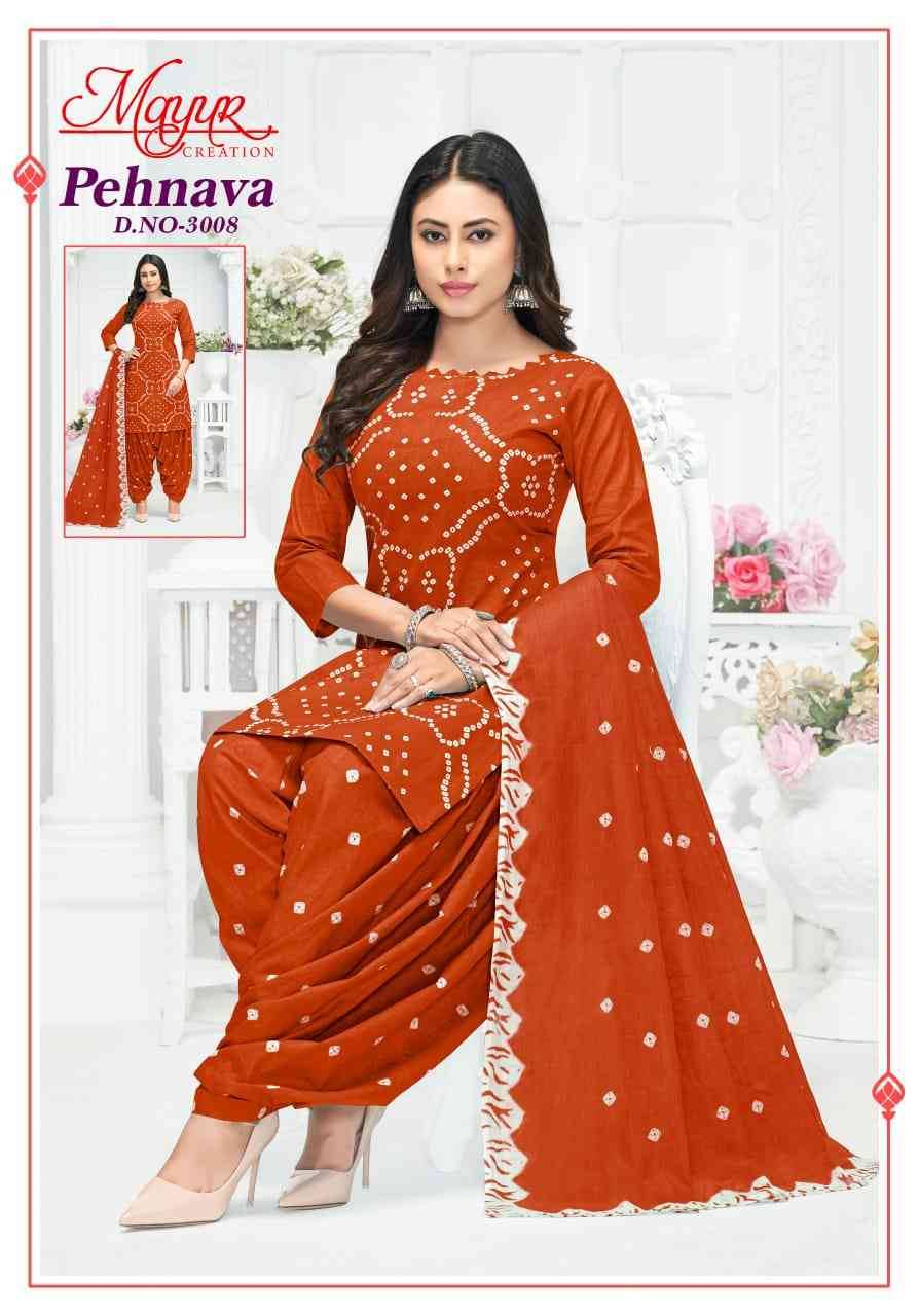 Pehnava Vol-3 By Mayur Creation 3001 To 3010 Series Beautiful Festive Suits Stylish Fancy Colorful Casual Wear & Ethnic Wear Heavy Cotton Print Dresses At Wholesale Price