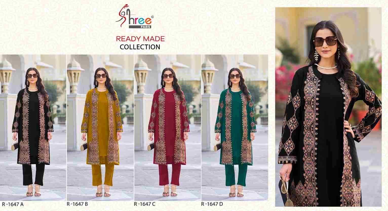 Shree Fabs Hit Design R-1647 Colours By Shree Fabs R-1647-A To R-1647-D Series Designer Pakistani Suits Collection Beautiful Stylish Fancy Colorful Party Wear & Occasional Wear Woolen Kurtis With Bottom At Wholesale Price