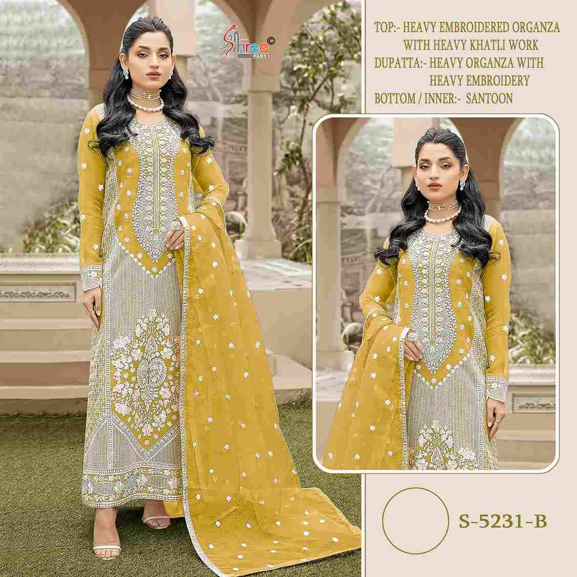 Shree Fabs Hit Design S-5231 Colours By Shree Fabs S-5231-A To S-5231-D Series Beautiful Stylish Pakistani Suits Fancy Colorful Casual Wear & Ethnic Wear & Ready To Wear Organza Embroidery Dresses At Wholesale Price