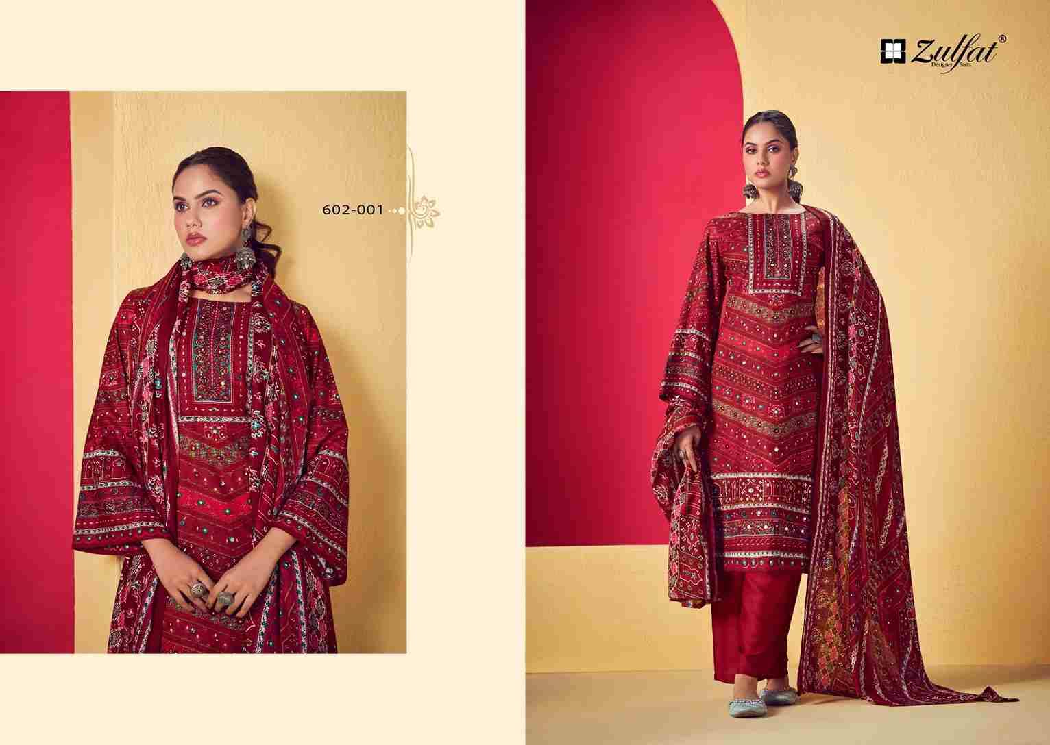 Lipika By Zulfat 602-001 To 602-006 Series Beautiful Festive Suits Stylish Fancy Colorful Casual Wear & Ethnic Wear Pure Viscose Rayon Print Dresses At Wholesale Price