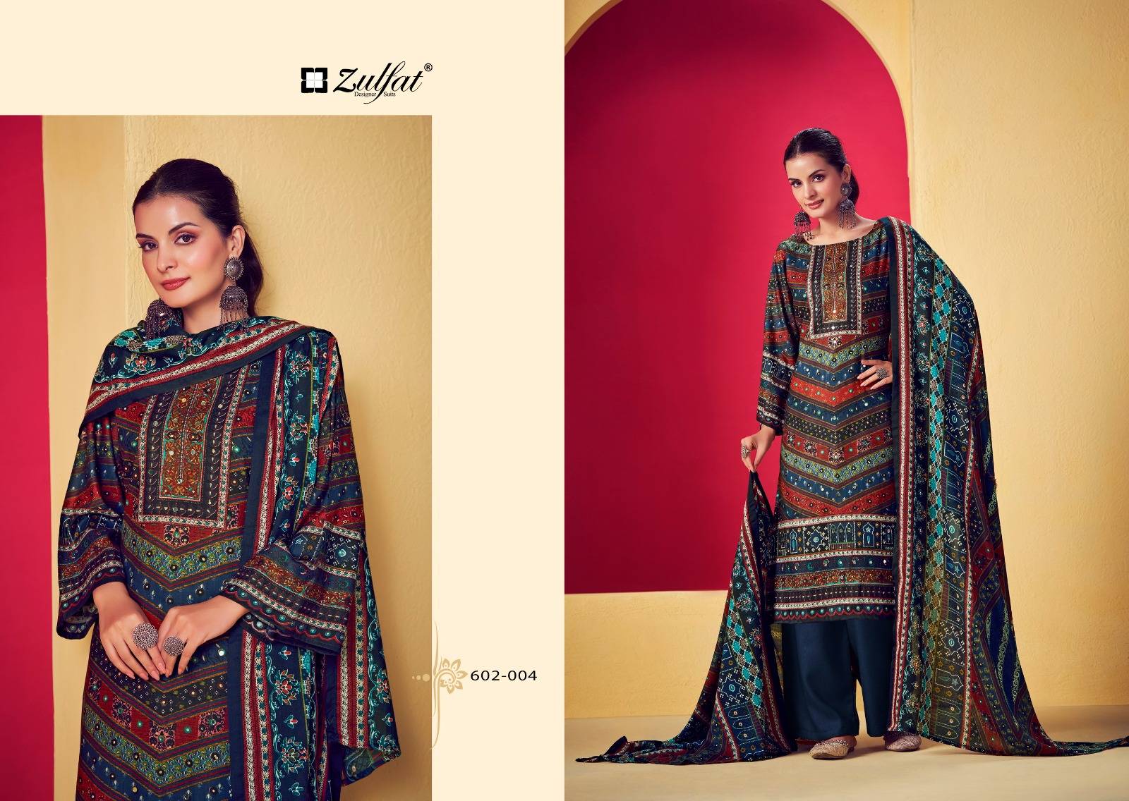 Lipika By Zulfat 602-001 To 602-006 Series Beautiful Festive Suits Stylish Fancy Colorful Casual Wear & Ethnic Wear Pure Viscose Rayon Print Dresses At Wholesale Price