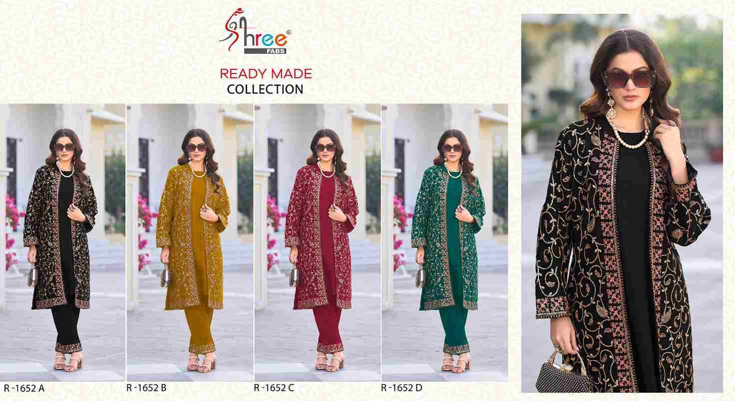 Shree Fabs Hit Design R-1652 Colours By Shree Fabs R-1652-A To R-1652-D Series Designer Pakistani Suits Collection Beautiful Stylish Fancy Colorful Party Wear & Occasional Wear Woolen Kurtis With Bottom At Wholesale Price