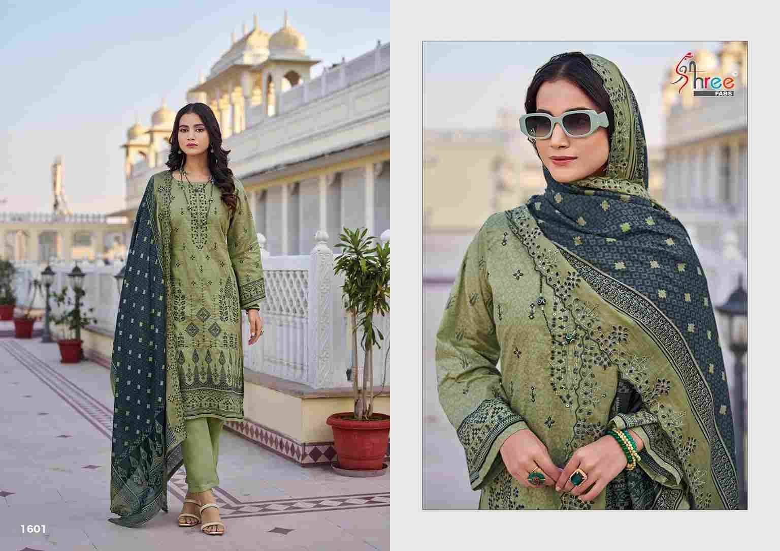 Bin Saeed Lawn Collection Vol-16 By Shree Fabs 1601 To 1606 Series Beautiful Pakistani Suits Colorful Stylish Fancy Casual Wear & Ethnic Wear Pure Cotton With Embroidered Dresses At Wholesale Price