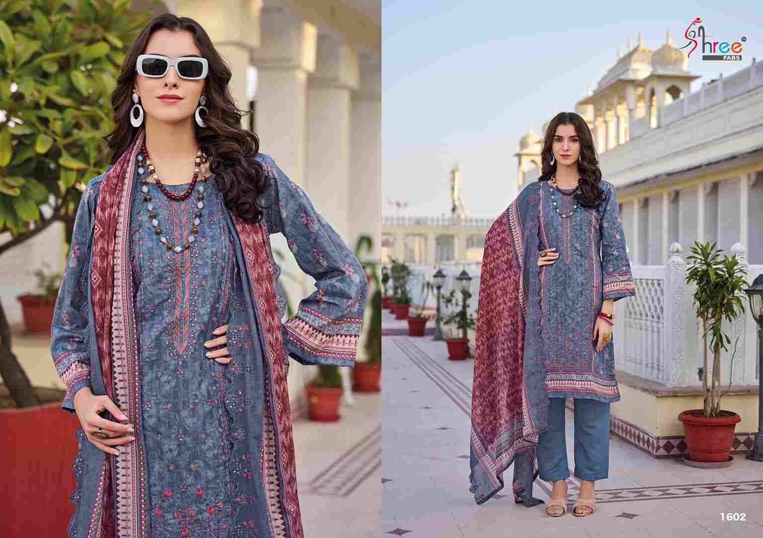 Bin Saeed Lawn Collection Vol-16 By Shree Fabs 1601 To 1606 Series Beautiful Pakistani Suits Colorful Stylish Fancy Casual Wear & Ethnic Wear Pure Cotton With Embroidered Dresses At Wholesale Price