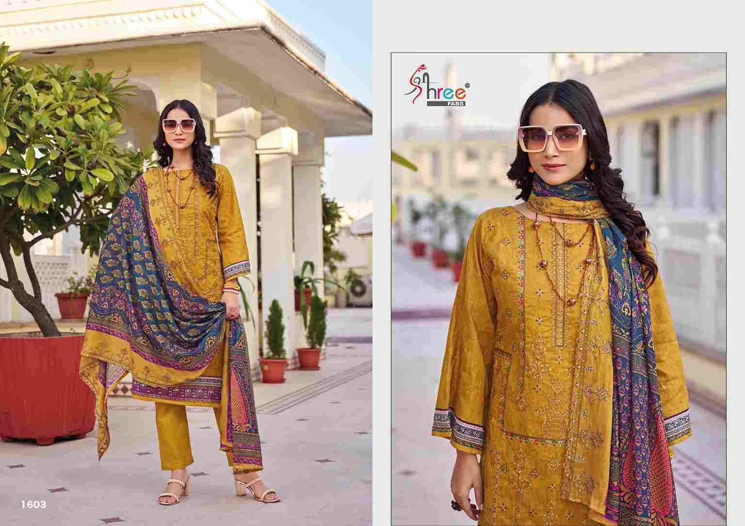 Bin Saeed Lawn Collection Vol-16 By Shree Fabs 1601 To 1606 Series Beautiful Pakistani Suits Colorful Stylish Fancy Casual Wear & Ethnic Wear Pure Cotton With Embroidered Dresses At Wholesale Price