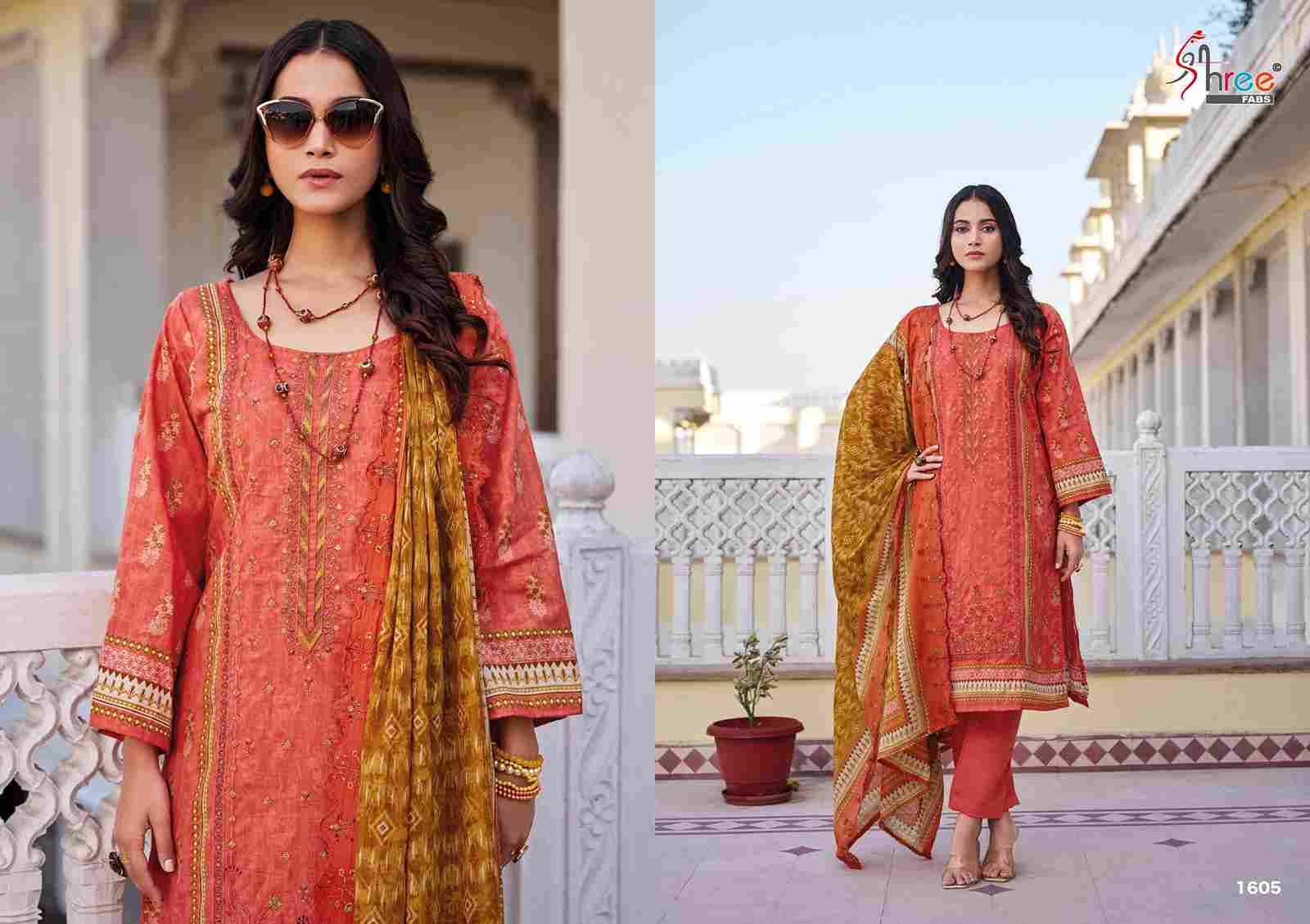 Bin Saeed Lawn Collection Vol-16 By Shree Fabs 1601 To 1606 Series Beautiful Pakistani Suits Colorful Stylish Fancy Casual Wear & Ethnic Wear Pure Cotton With Embroidered Dresses At Wholesale Price