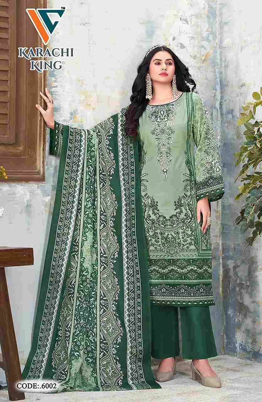 Karachi King Vol-6 By Vandana 6001 To 6008 Series Beautiful Festive Suits Stylish Fancy Colorful Casual Wear & Ethnic Wear Cotton Print Dresses At Wholesale Price