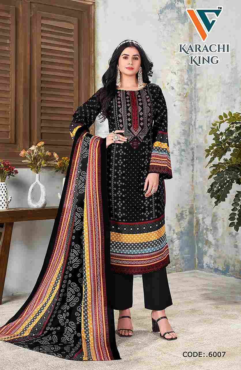 Karachi King Vol-6 By Vandana 6001 To 6008 Series Beautiful Festive Suits Stylish Fancy Colorful Casual Wear & Ethnic Wear Cotton Print Dresses At Wholesale Price