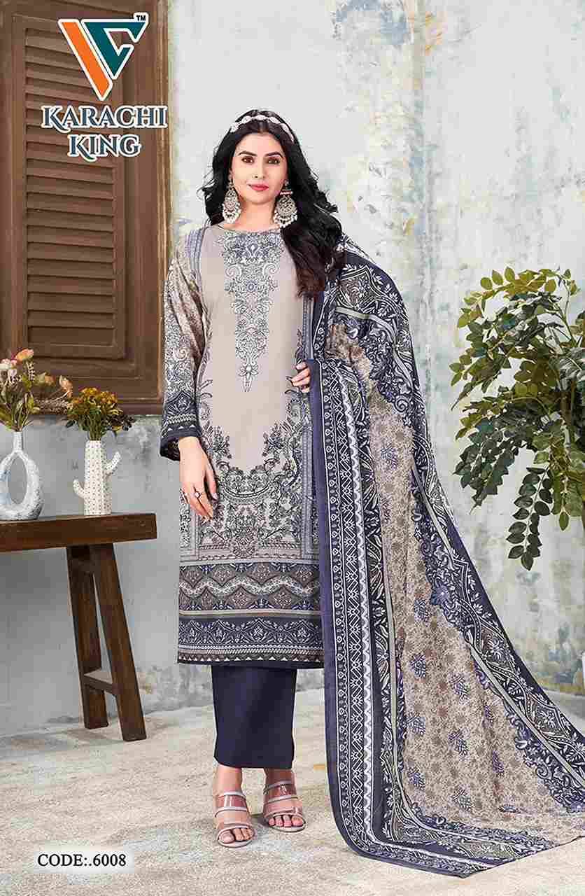 Karachi King Vol-6 By Vandana 6001 To 6008 Series Beautiful Festive Suits Stylish Fancy Colorful Casual Wear & Ethnic Wear Cotton Print Dresses At Wholesale Price