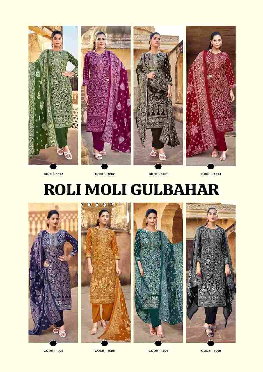 Gulbahar By Roli Moli 1001 To 1008 Series Beautiful Stylish Festive Suits Fancy Colorful Casual Wear & Ethnic Wear & Ready To Wear Pashmina Dresses At Wholesale Price