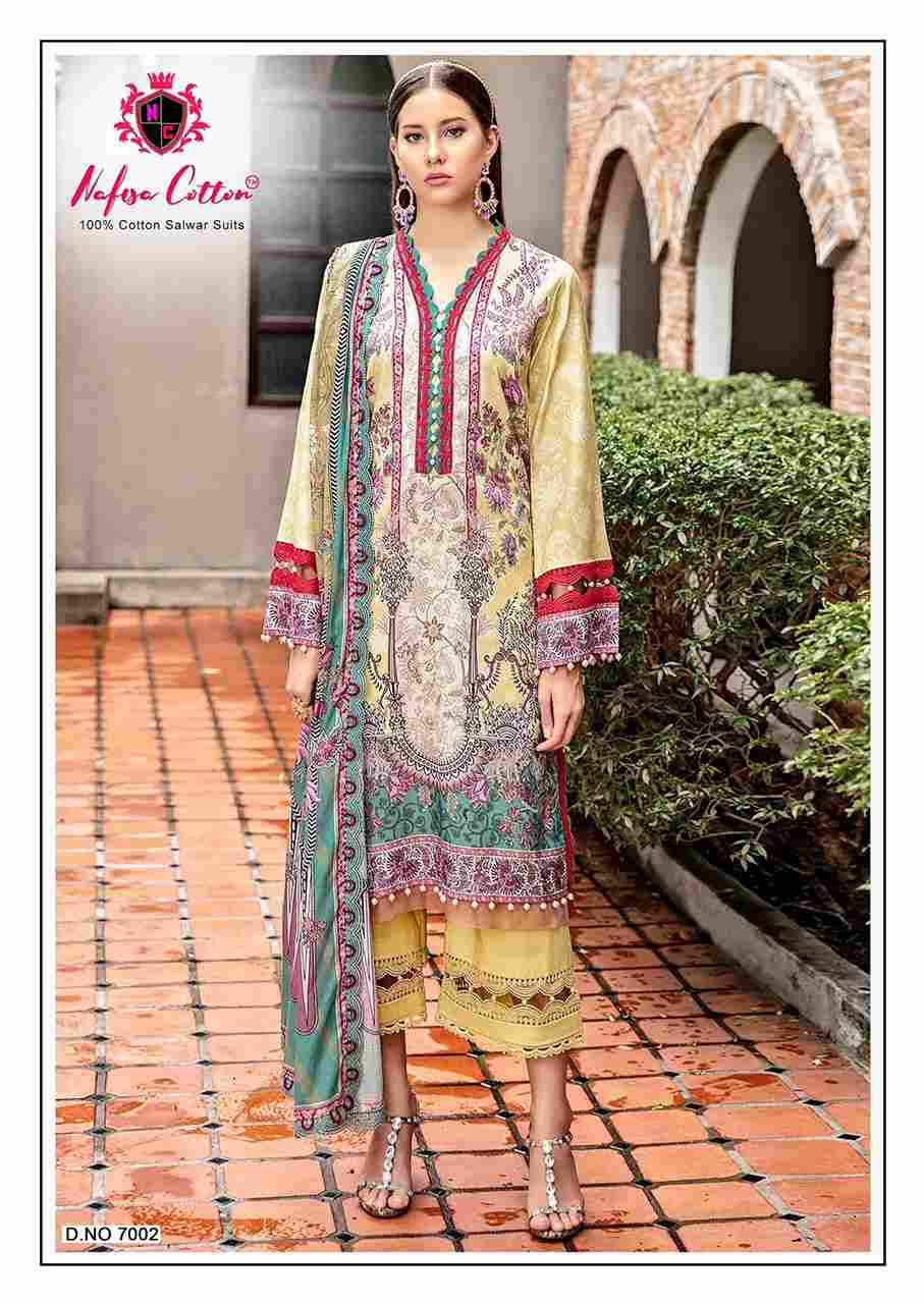 Andaaz Vol-7 By Nafisa Cotton 7001 To 7006 Series Beautiful Festive Suits Stylish Fancy Colorful Casual Wear & Ethnic Wear Pure Cotton Digital Print Dresses At Wholesale Price