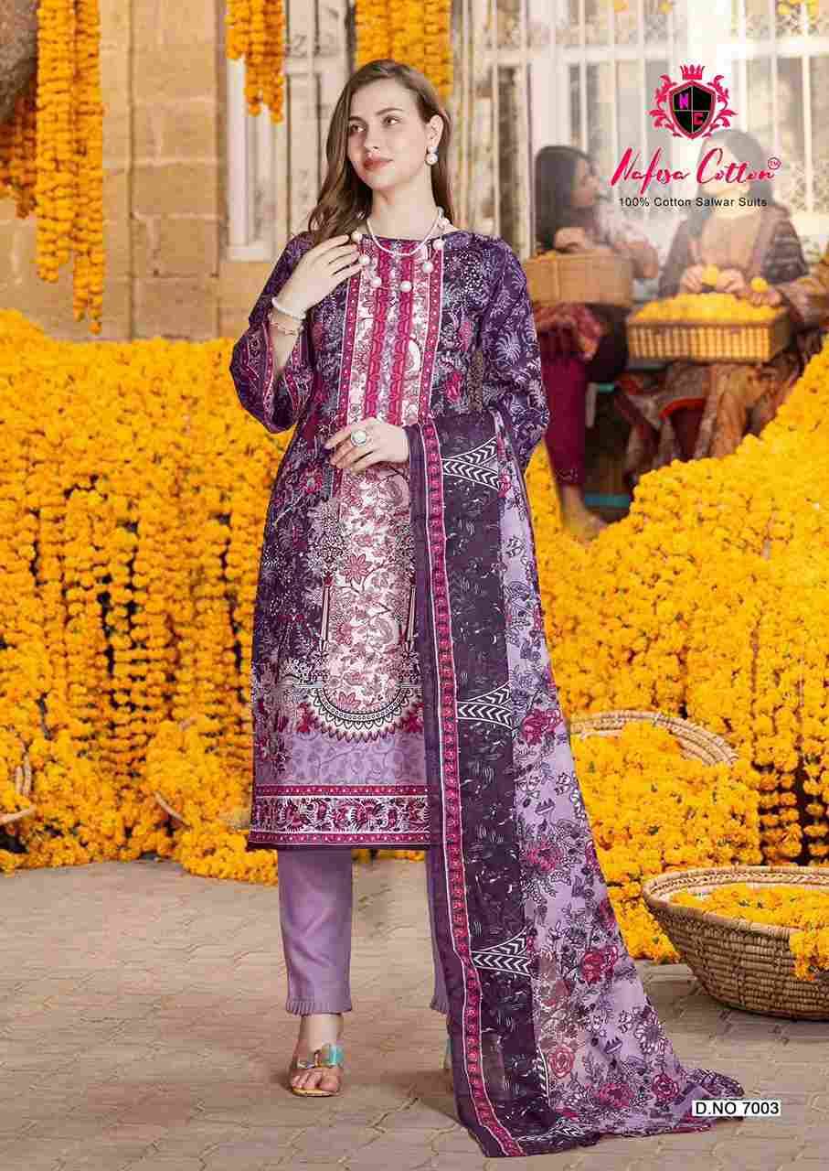 Andaaz Vol-7 By Nafisa Cotton 7001 To 7006 Series Beautiful Festive Suits Stylish Fancy Colorful Casual Wear & Ethnic Wear Pure Cotton Digital Print Dresses At Wholesale Price