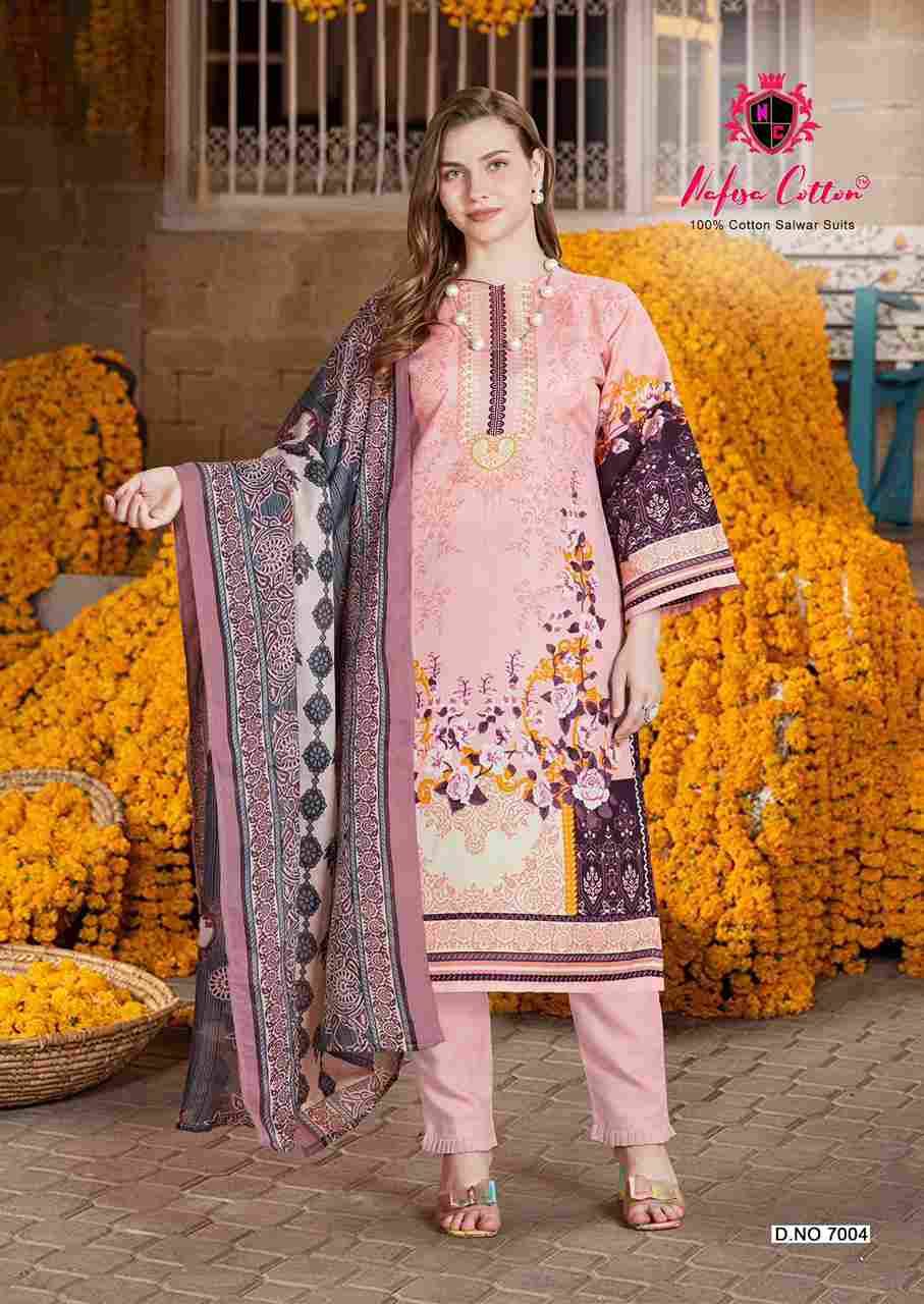 Andaaz Vol-7 By Nafisa Cotton 7001 To 7006 Series Beautiful Festive Suits Stylish Fancy Colorful Casual Wear & Ethnic Wear Pure Cotton Digital Print Dresses At Wholesale Price