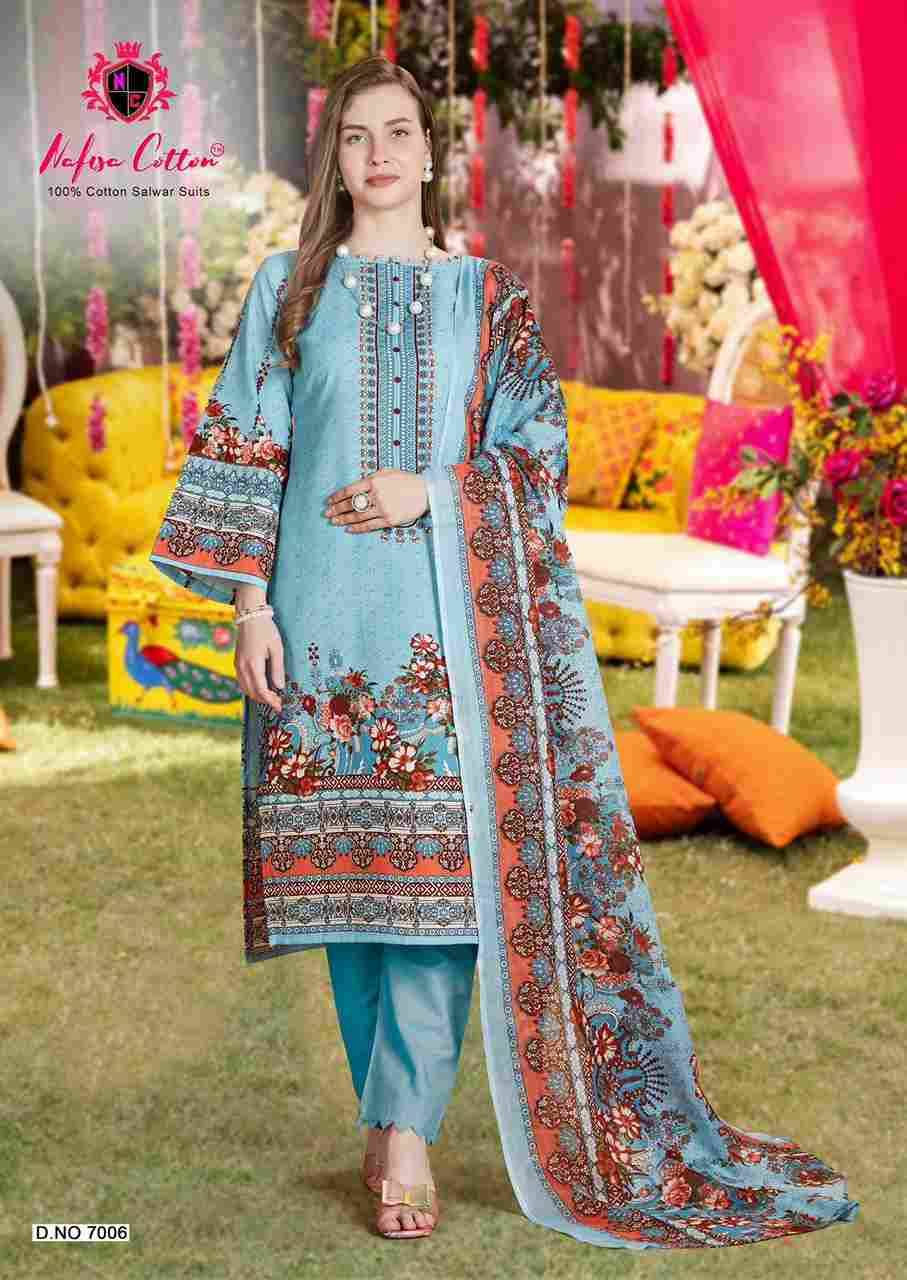 Andaaz Vol-7 By Nafisa Cotton 7001 To 7006 Series Beautiful Festive Suits Stylish Fancy Colorful Casual Wear & Ethnic Wear Pure Cotton Digital Print Dresses At Wholesale Price