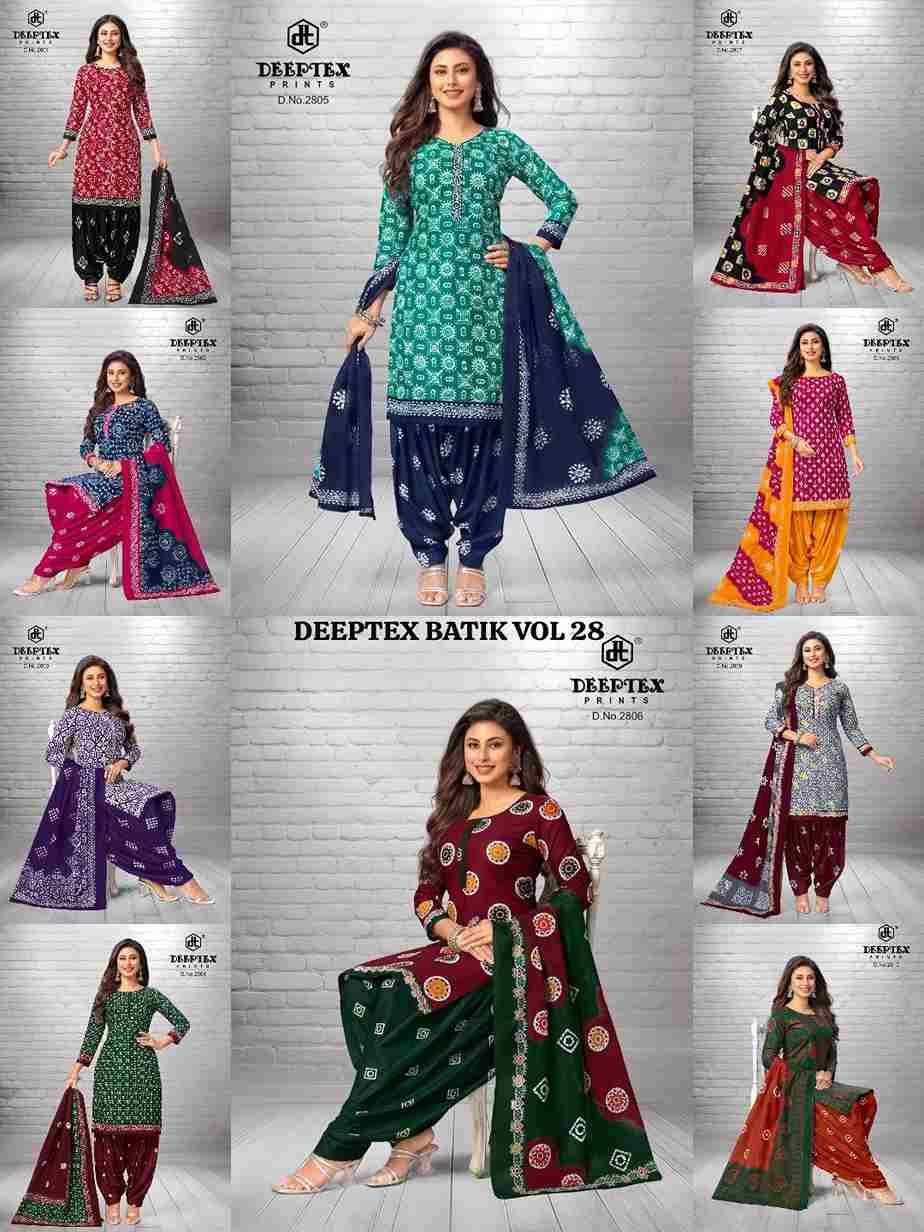 Batik Plus Vol-28 By Deeptex Prints 2801 To 2810 Series Beautiful Festive Suits Stylish Fancy Colorful Party Wear & Occasional Wear Cotton Dresses At Wholesale Price