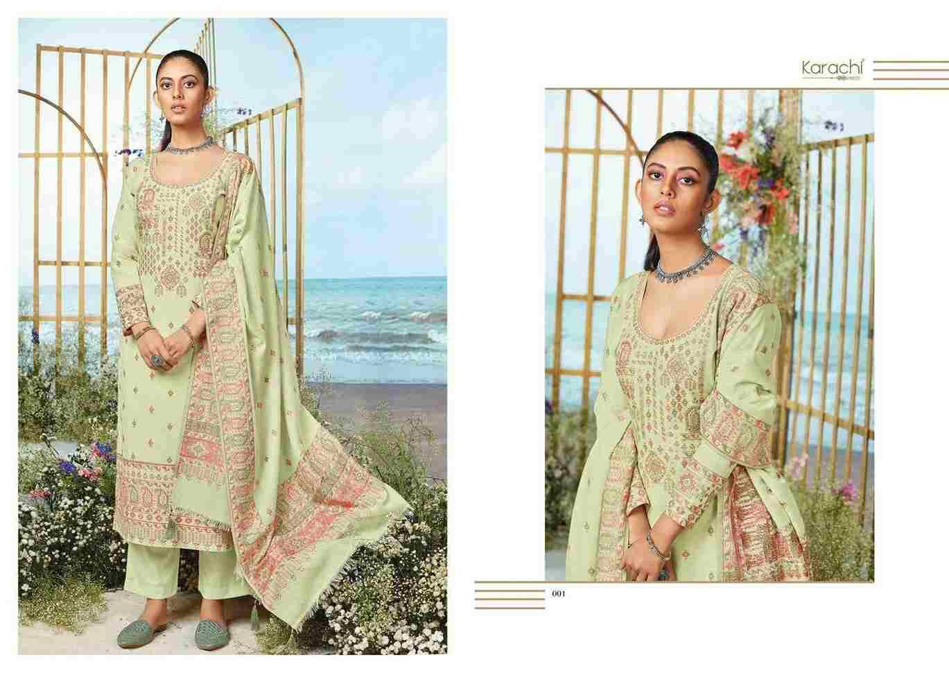 Elinor By Karachi Prints 001 To 006 Series Festive Suits Beautiful Fancy Colorful Stylish Party Wear & Occasional Wear Pure Lawn Cotton Jacquard Dresses At Wholesale Price