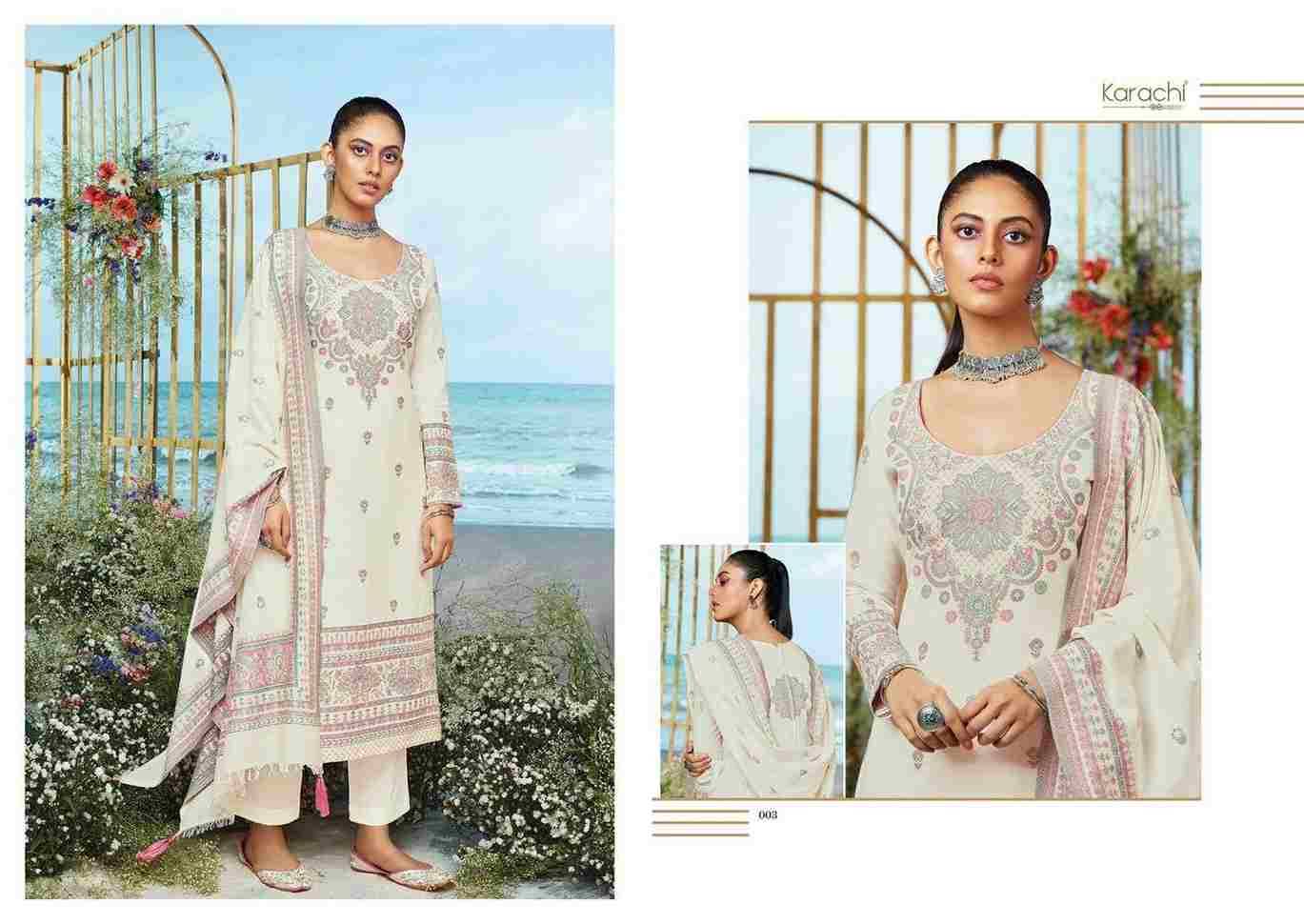 Elinor By Karachi Prints 001 To 006 Series Festive Suits Beautiful Fancy Colorful Stylish Party Wear & Occasional Wear Pure Lawn Cotton Jacquard Dresses At Wholesale Price