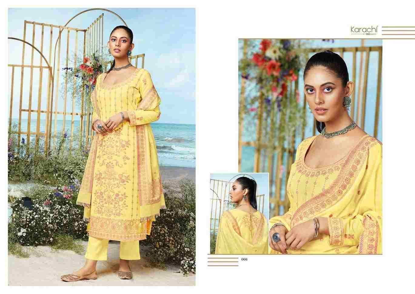 Elinor By Karachi Prints 001 To 006 Series Festive Suits Beautiful Fancy Colorful Stylish Party Wear & Occasional Wear Pure Lawn Cotton Jacquard Dresses At Wholesale Price