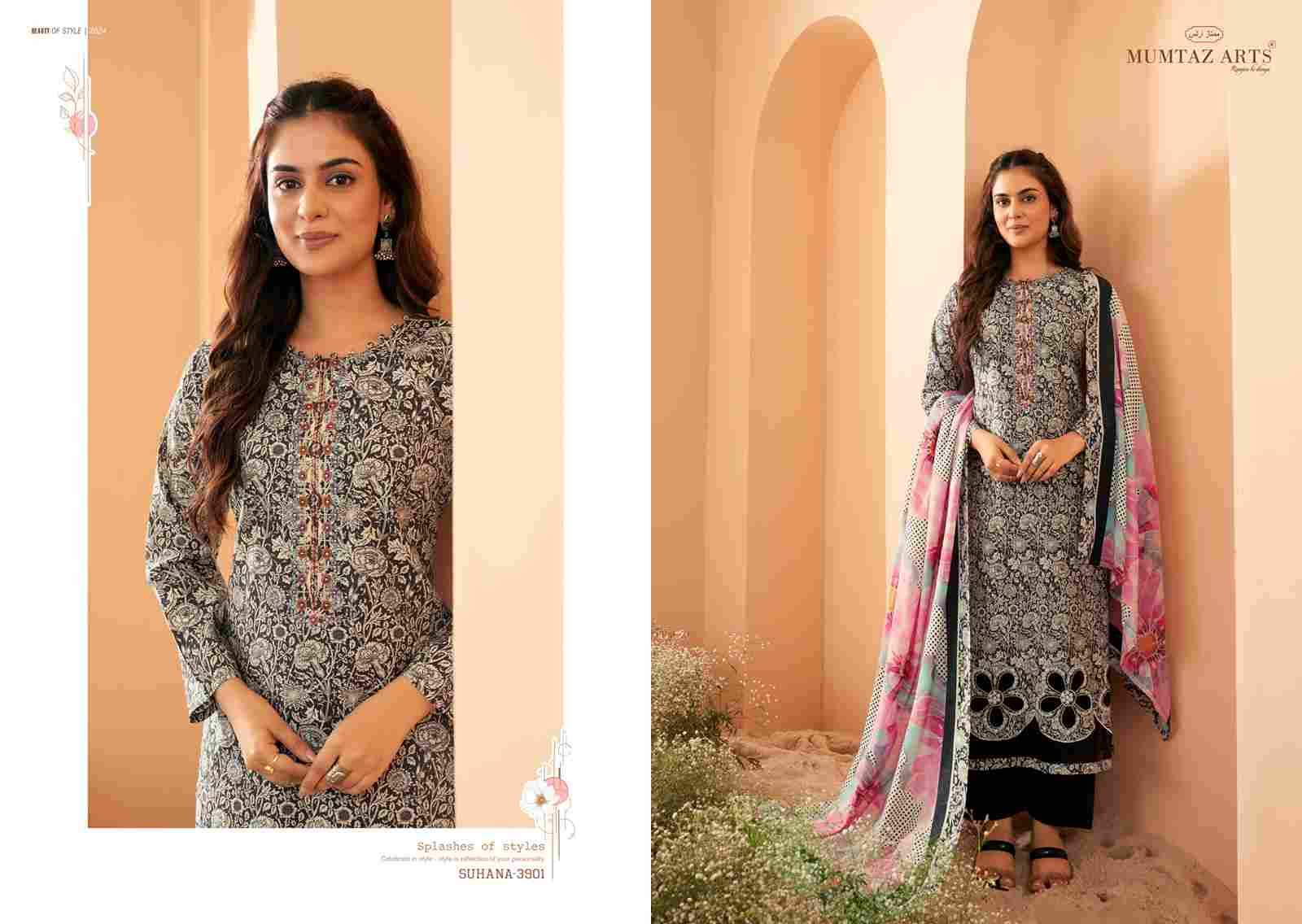 Suhana By Mumtaz Arts 3901 To 3904 Series Beautiful Festive Suits Colorful Stylish Fancy Casual Wear & Ethnic Wear Pure Viscose Muslin Print Dresses At Wholesale Price