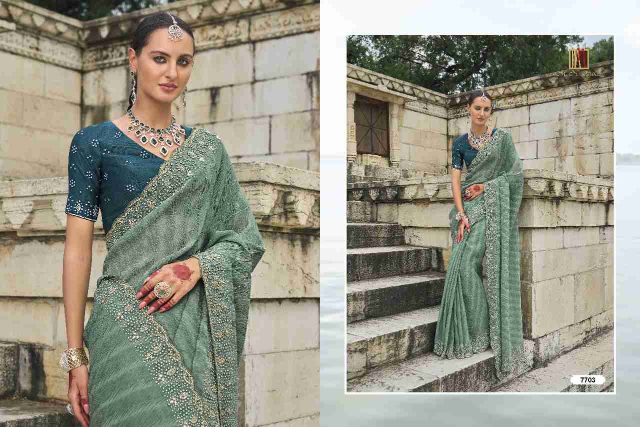 Shahi Poshak Vol-2 By M.N. Sarees 7701 To 7711 Series Indian Traditional Wear Collection Beautiful Stylish Fancy Colorful Party Wear & Occasional Wear Pure Banarasi/Kanjivaram Sarees At Wholesale Price