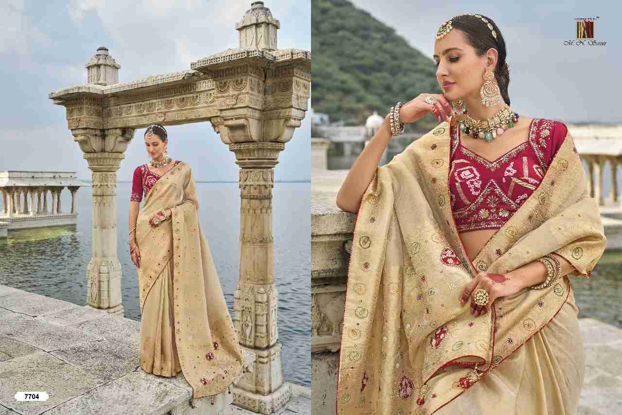 Shahi Poshak Vol-2 By M.N. Sarees 7701 To 7711 Series Indian Traditional Wear Collection Beautiful Stylish Fancy Colorful Party Wear & Occasional Wear Pure Banarasi/Kanjivaram Sarees At Wholesale Price