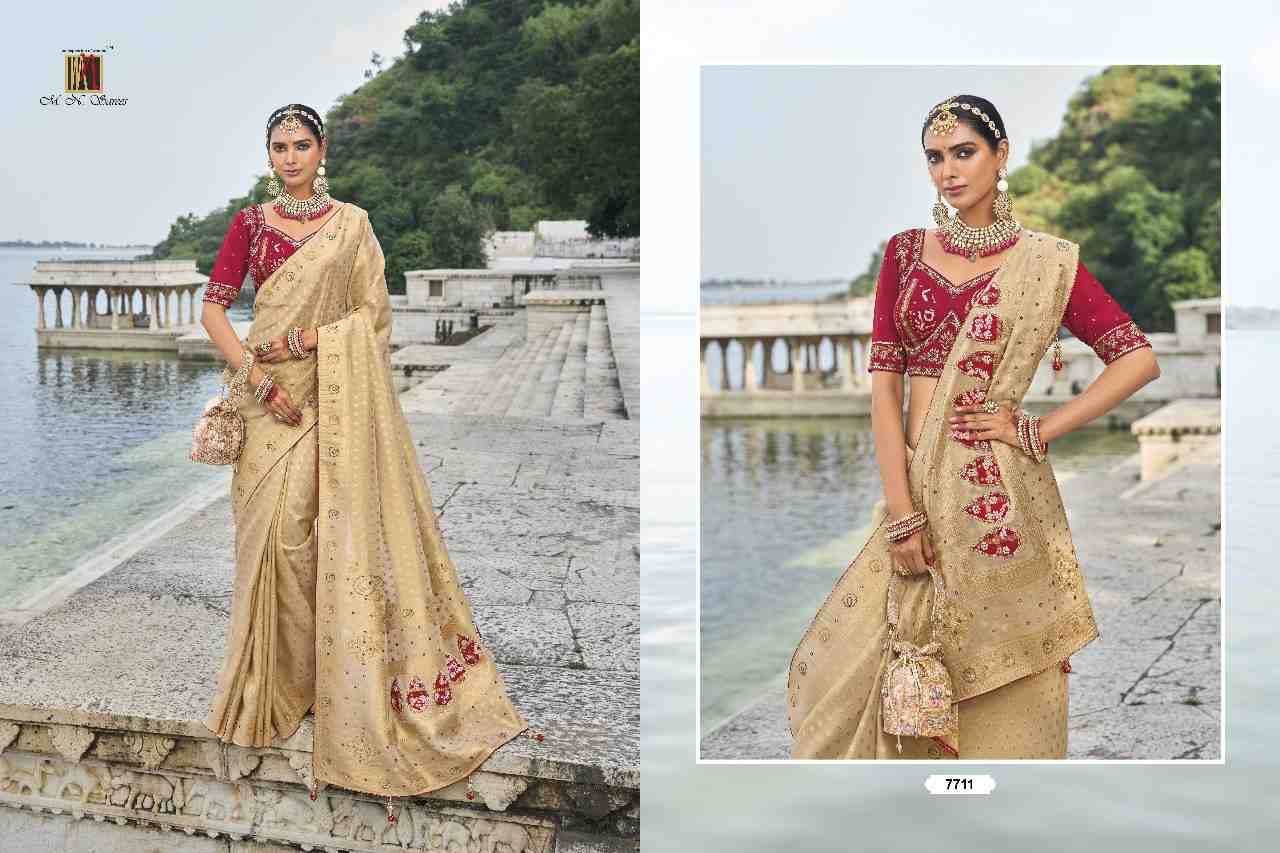 Shahi Poshak Vol-2 By M.N. Sarees 7701 To 7711 Series Indian Traditional Wear Collection Beautiful Stylish Fancy Colorful Party Wear & Occasional Wear Pure Banarasi/Kanjivaram Sarees At Wholesale Price