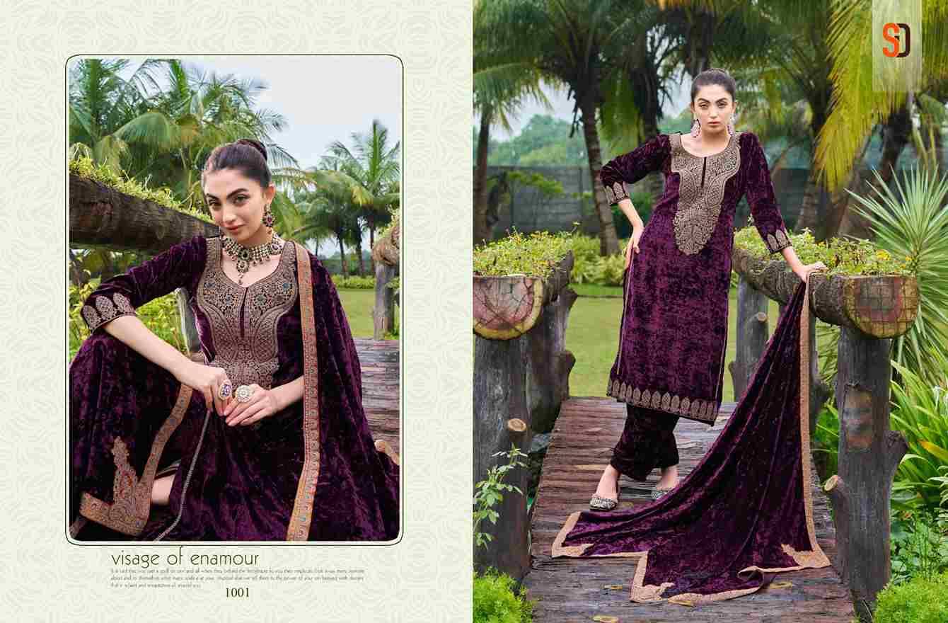 Senorita By Shraddha Designer 1001 To 1004 Series Beautiful Pakistani Suits Colorful Stylish Fancy Casual Wear & Ethnic Wear Pure Velvet Embroidered Dresses At Wholesale Price