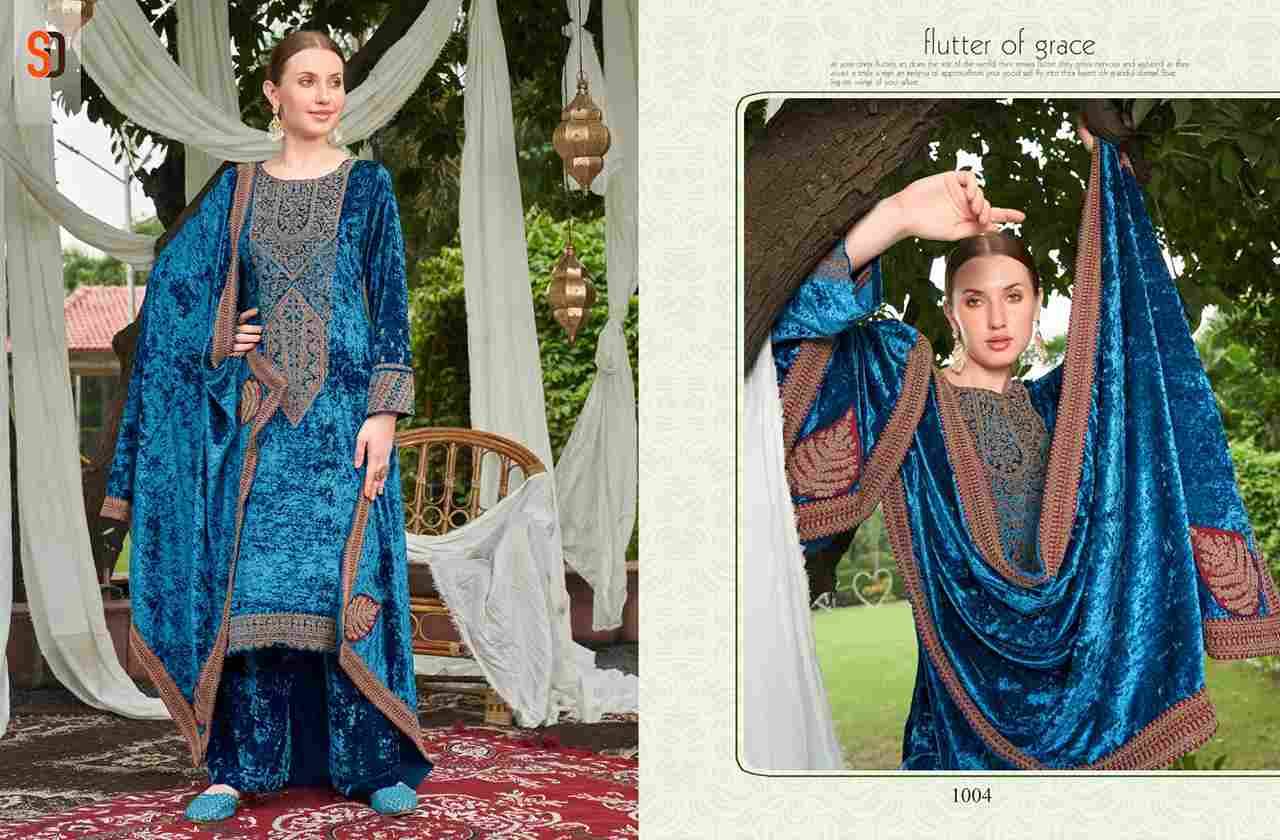 Senorita By Shraddha Designer 1001 To 1004 Series Beautiful Pakistani Suits Colorful Stylish Fancy Casual Wear & Ethnic Wear Pure Velvet Embroidered Dresses At Wholesale Price