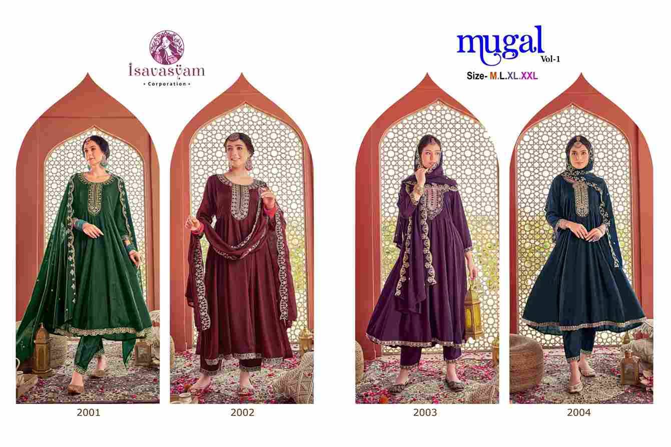 Mugal Vol-1 By Isavasyam 2001 To 2004 Series Beautiful Stylish Festive Suits Fancy Colorful Casual Wear & Ethnic Wear & Ready To Wear Georgette With Work Dresses At Wholesale Price