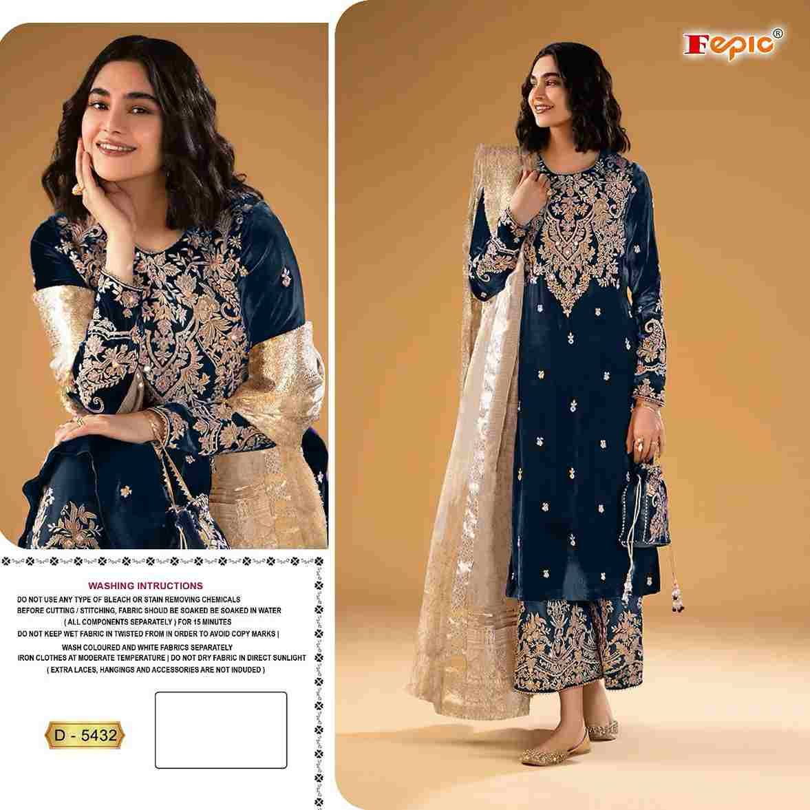 Fepic 5432 Colours By Fepic 5432-A To 5432-C Series Beautiful Pakistani Suits Colorful Stylish Fancy Casual Wear & Ethnic Wear Georgette Embroidered Dresses At Wholesale Price