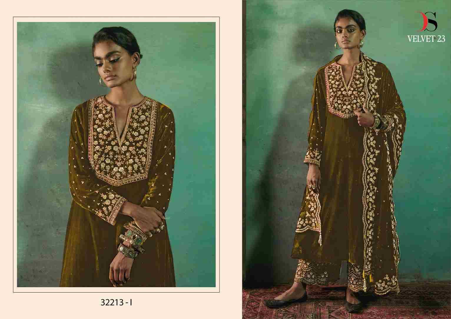 Velvet 32213 Colours Vol-3 By Deepsy Suits 32213-I To 32213-K Series Beautiful Stylish Pakistani Suits Fancy Colorful Casual Wear & Ethnic Wear & Ready To Wear Heavy Velvet Embroidery Dresses At Wholesale Price