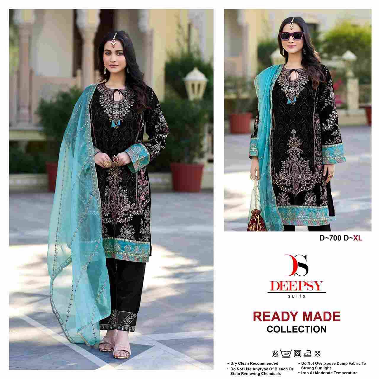 Deepsy Hit Design 700 Colours By Deepsy Suits 700-A To 700-D Series Beautiful Pakistani Suits Colorful Stylish Fancy Casual Wear & Ethnic Wear Pure Velvet Embroidered Dresses At Wholesale Price