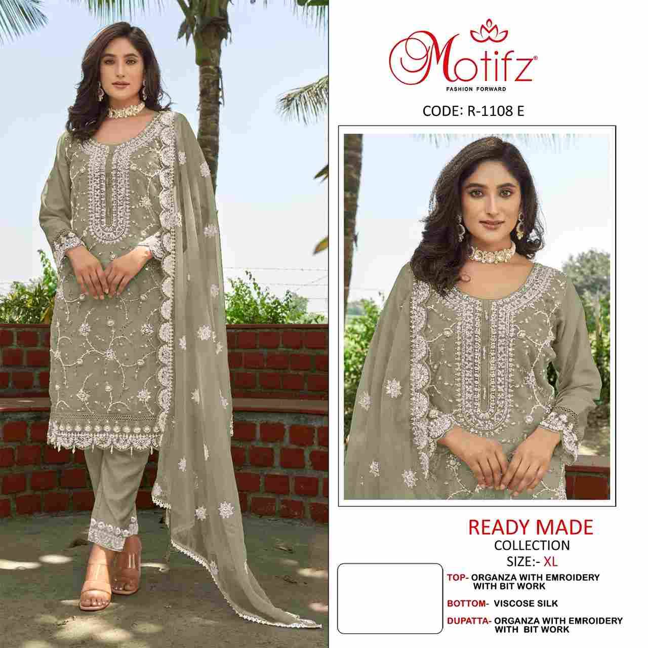 Motifz Hit Design 1108 Colours Vol-2 By Motifz 1108-E To 1108-H Series Beautiful Pakistani Suits Colorful Stylish Fancy Casual Wear & Ethnic Wear Organza Dresses At Wholesale Price