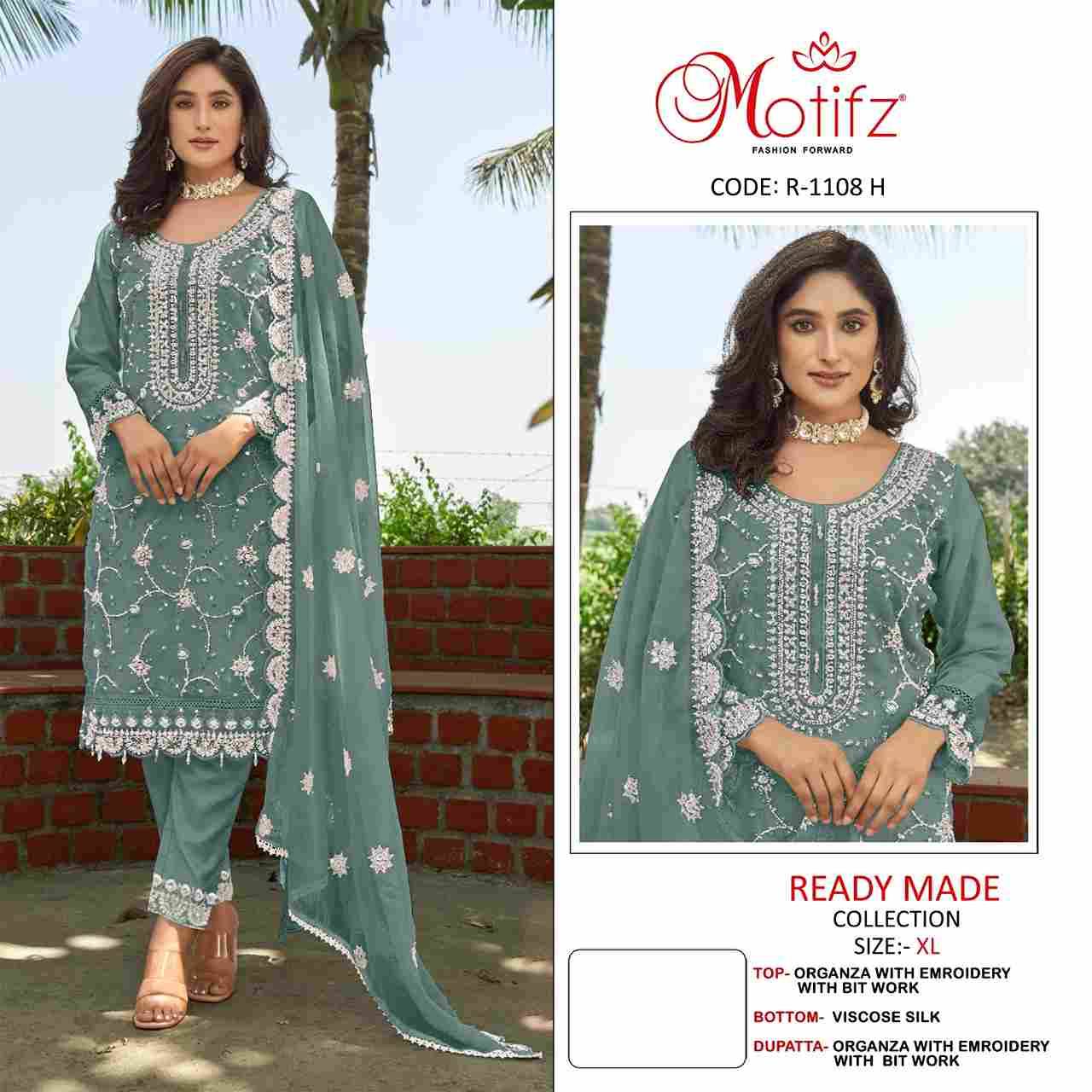 Motifz Hit Design 1108 Colours Vol-2 By Motifz 1108-E To 1108-H Series Beautiful Pakistani Suits Colorful Stylish Fancy Casual Wear & Ethnic Wear Organza Dresses At Wholesale Price