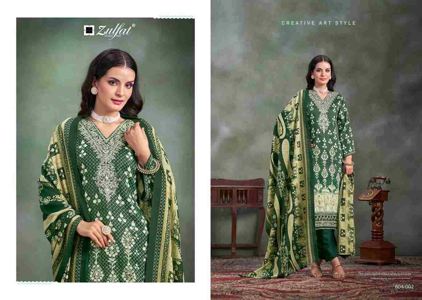 Sangini Vol-3 By Zulfat 604-001 To 604-006 Series Beautiful Festive Suits Stylish Fancy Colorful Casual Wear & Ethnic Wear Pure Jam Cotton Print Dresses At Wholesale Price