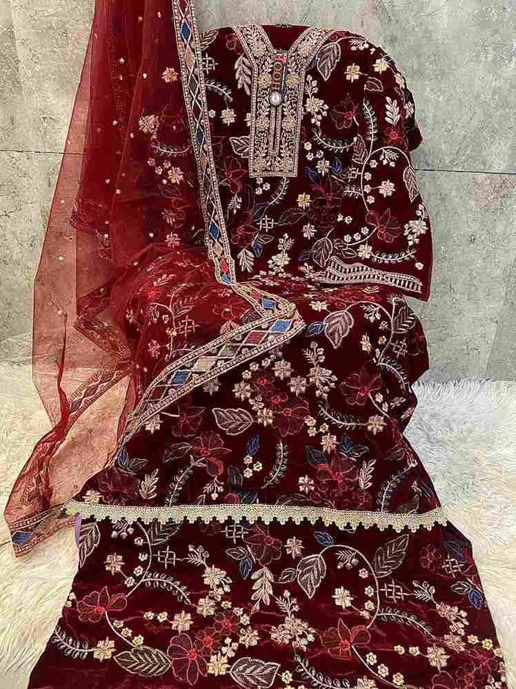 Hoor Tex Hit Design H-343 Colours By Hoor Tex H-343-A To H-343-D Series Designer Festive Pakistani Suits Collection Beautiful Stylish Fancy Colorful Party Wear & Occasional Wear Heavy Velvet With Embroidered Dresses At Wholesale Price