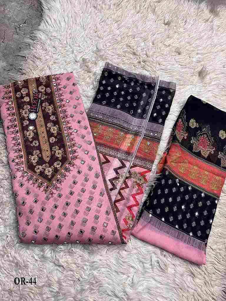Hoor Tex Hit Design OR-44 Colours By Hoor Tex OR-44-A To OR-44-D Series Beautiful Pakistani Suits Stylish Colorful Fancy Casual Wear & Ethnic Wear Heavy Organza Embroidered Dresses At Wholesale Price