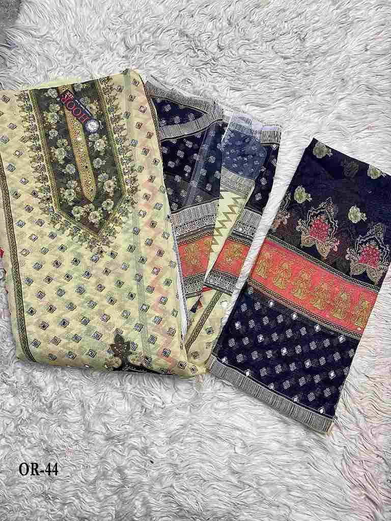 Hoor Tex Hit Design OR-44 Colours By Hoor Tex OR-44-A To OR-44-D Series Beautiful Pakistani Suits Stylish Colorful Fancy Casual Wear & Ethnic Wear Heavy Organza Embroidered Dresses At Wholesale Price