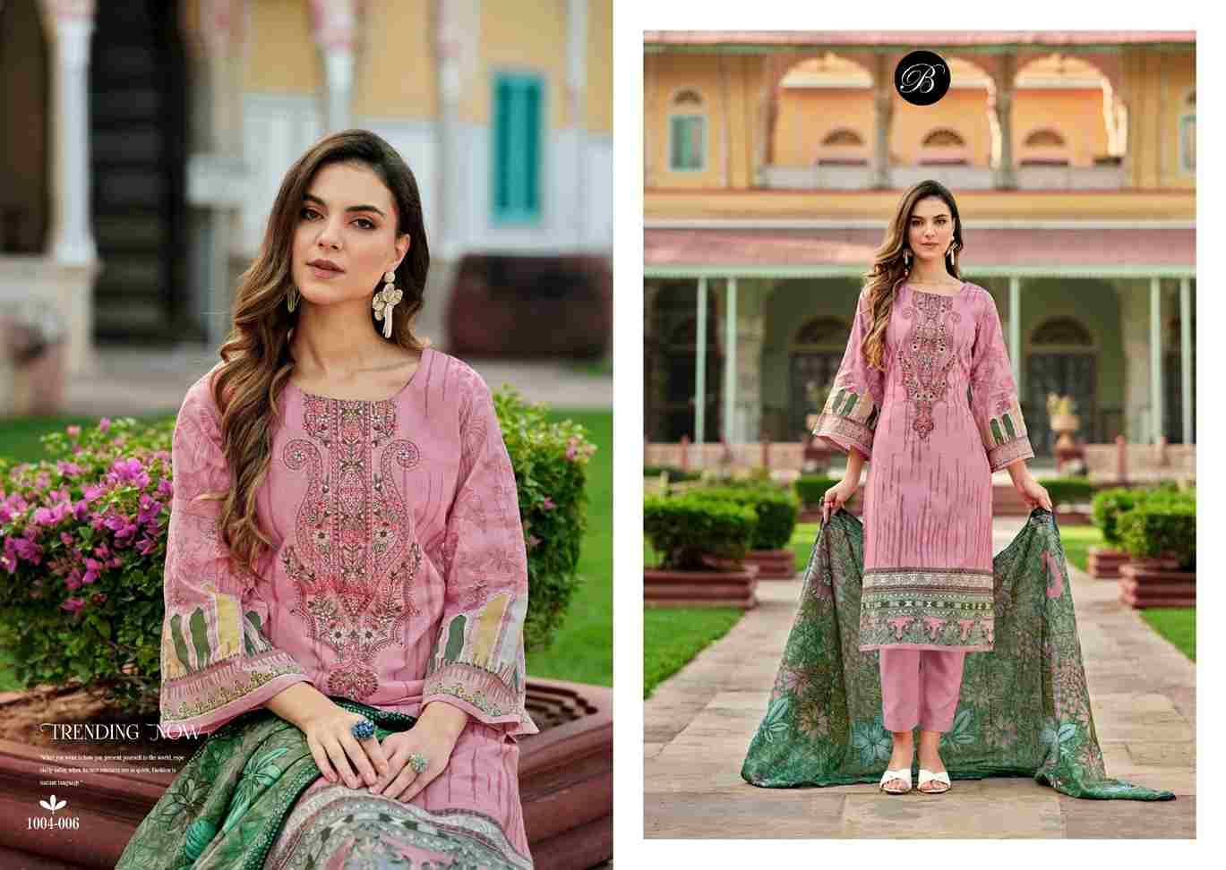 Naira Vol-83 By Belliza 1004-001 To 1004-008 Series Beautiful Festive Suits Stylish Fancy Colorful Casual Wear & Ethnic Wear Pure Cotton Print Dresses At Wholesale Price