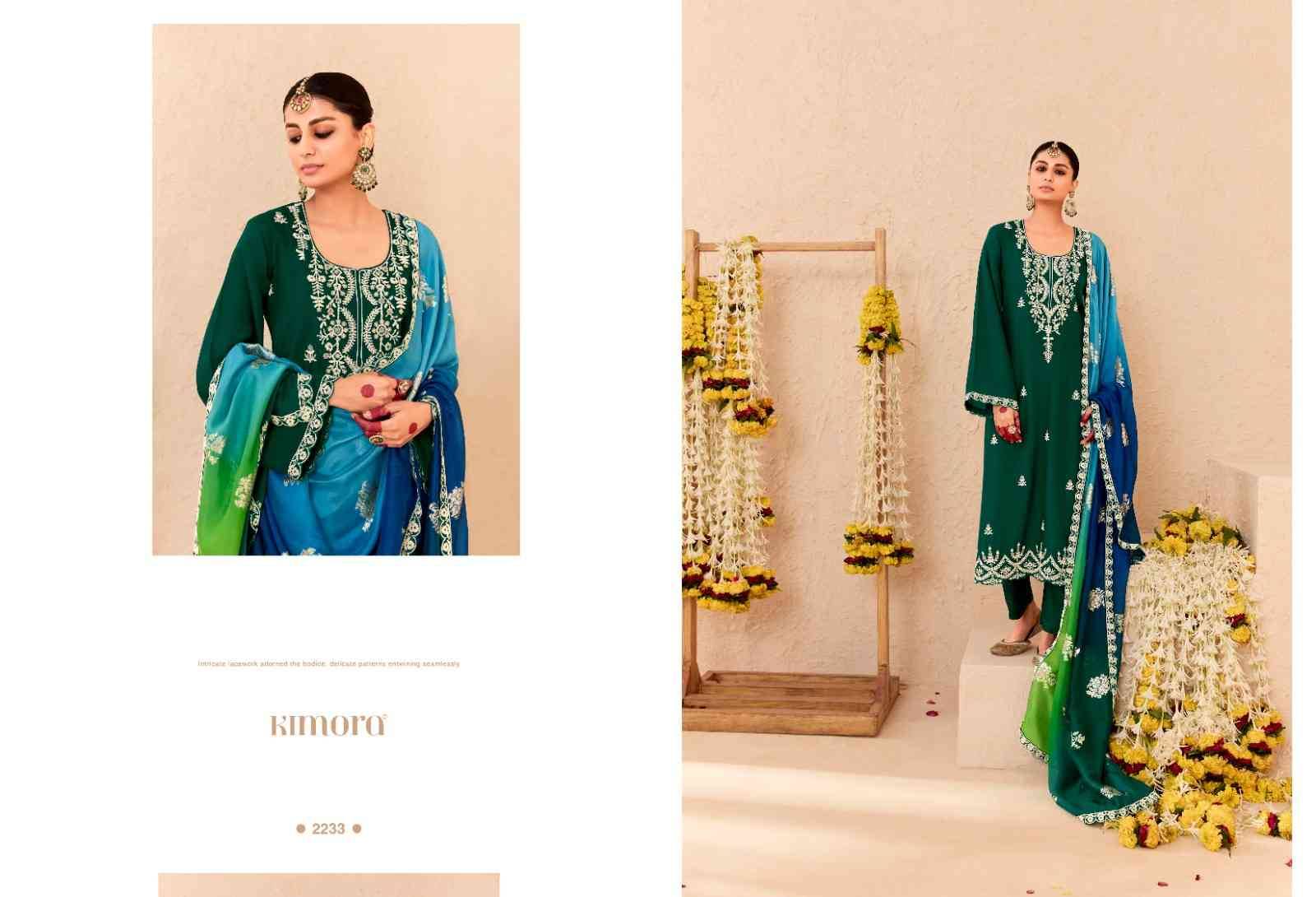 Sajda By Kimora Fashion 2231 To 2236 Series Beautiful Suits Colorful Stylish Fancy Casual Wear & Ethnic Wear Pure Bemberg Silk Print Dresses At Wholesale Price