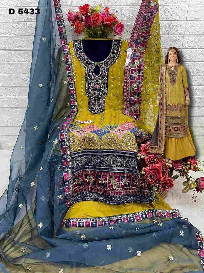 Fepic 5433 Colours By Fepic 5433-A To 5433-C Series Beautiful Pakistani Suits Colorful Stylish Fancy Casual Wear & Ethnic Wear Organza Embroidered Dresses At Wholesale Price